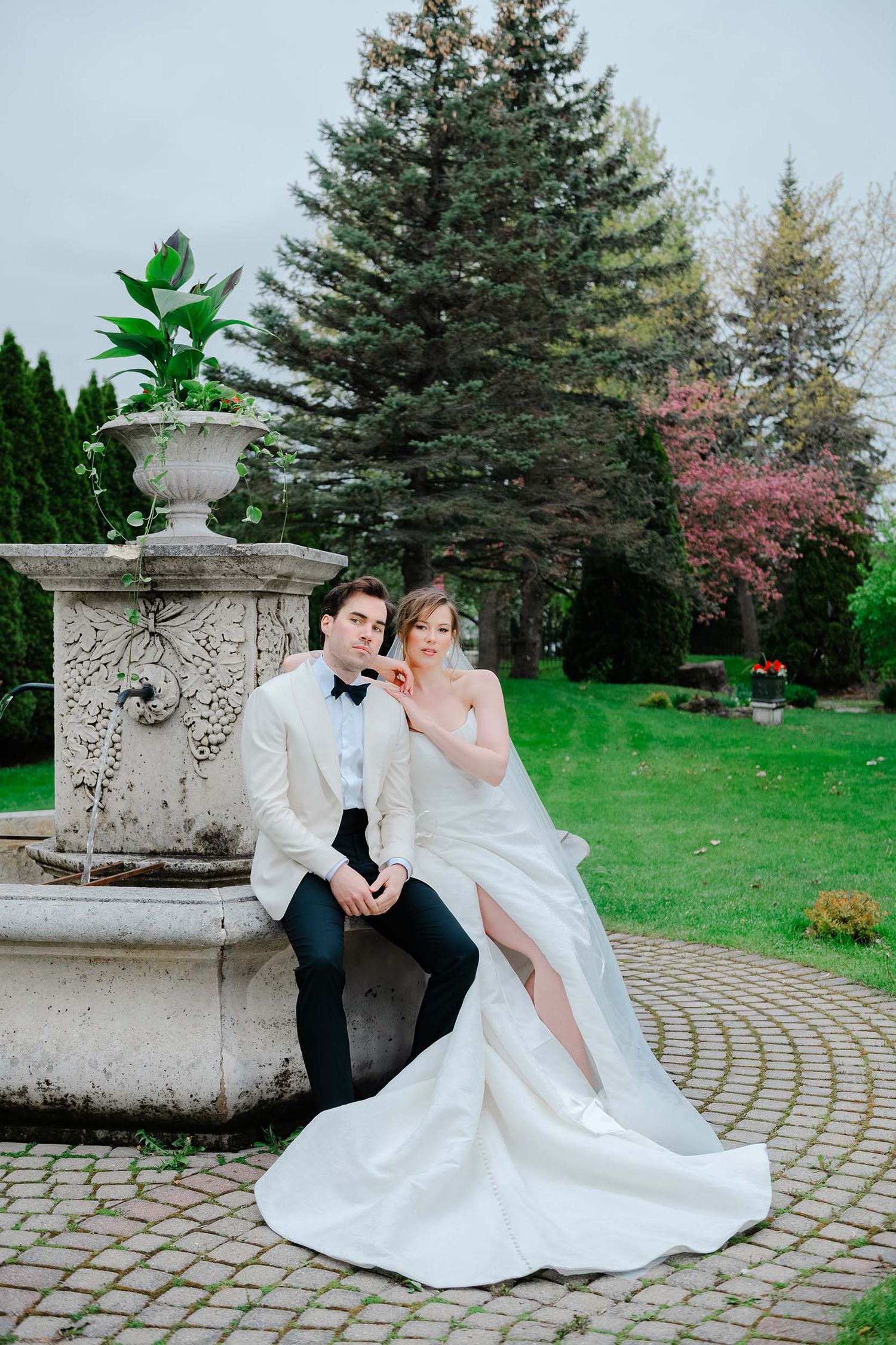 Luxury documentary wedding photography in Montreal showcasing an unposed moment with direct flash.