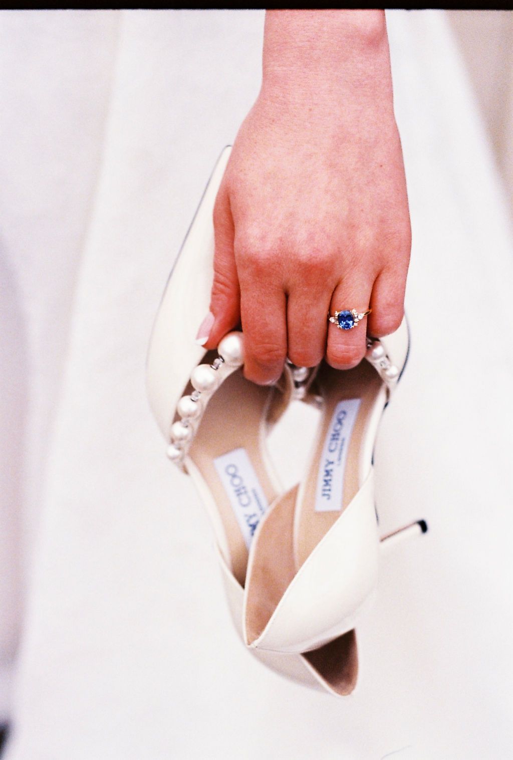 Bridal details 35mm film photography, reflecting the authentic and timeless style of Veronique Jones.