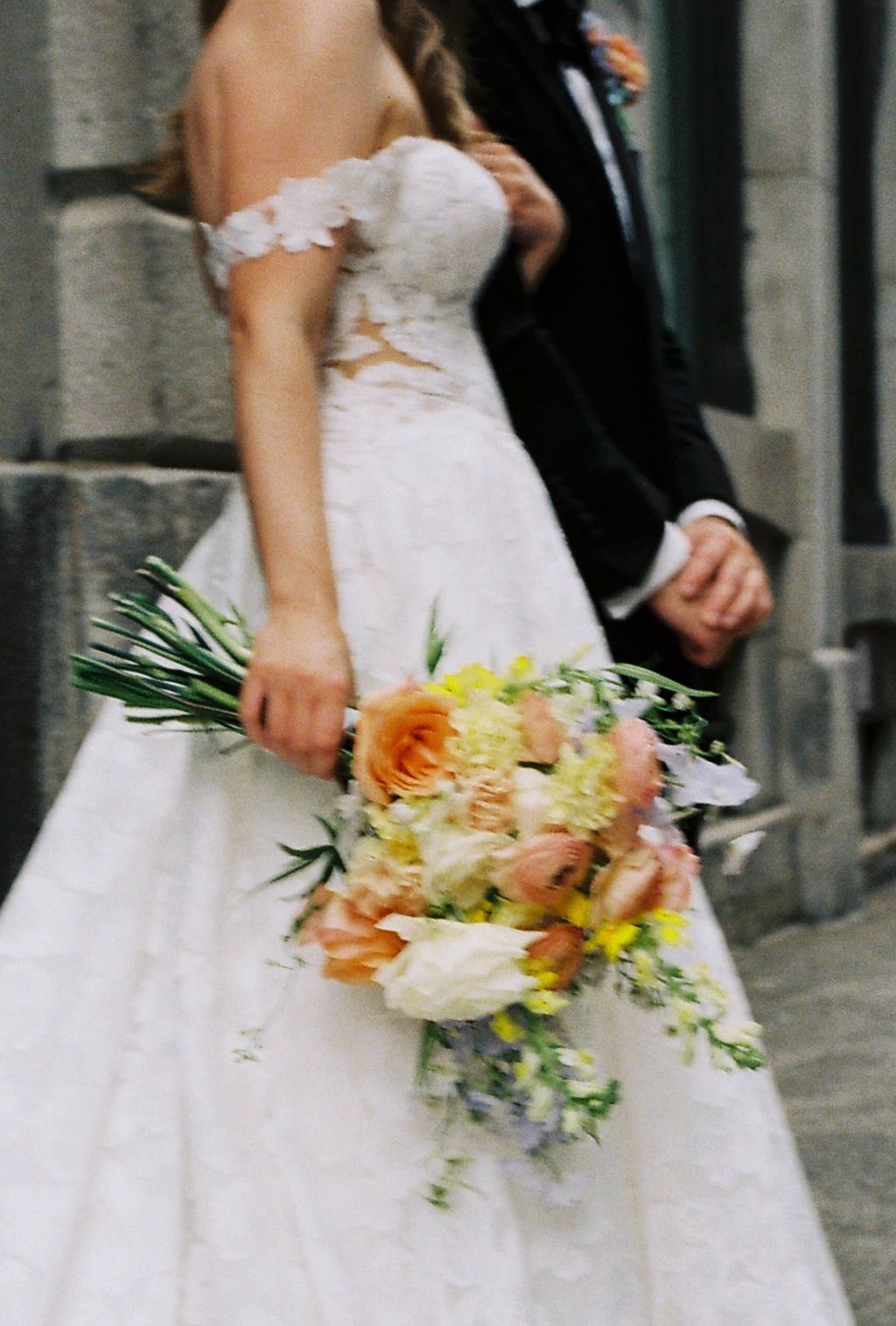 Bridal portrait 35mm film photography, reflecting the authentic and timeless style of Veronique Jones.