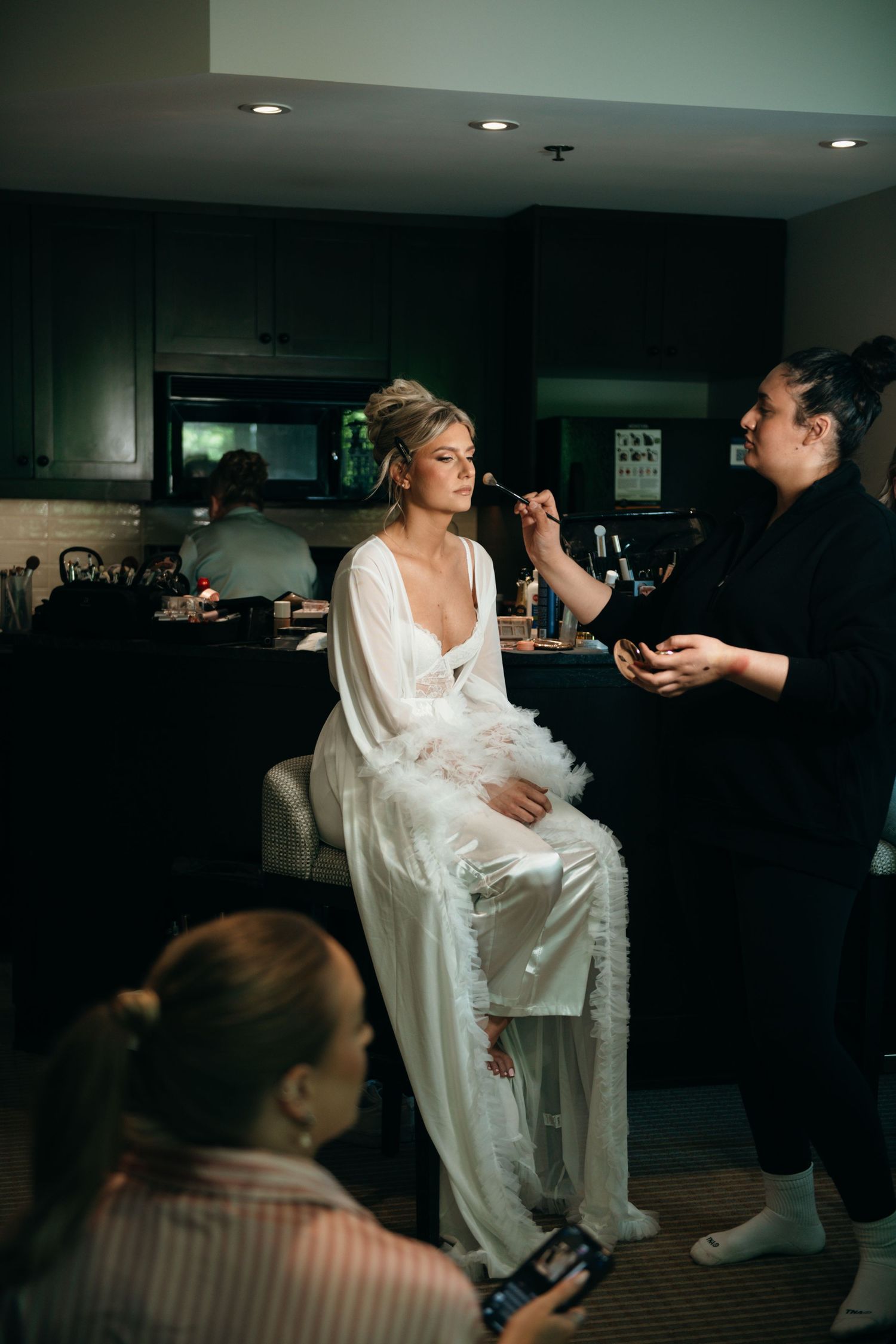 editorial shot of a bride getting ready, in Montreal by Veronique Jones, destination photographer
