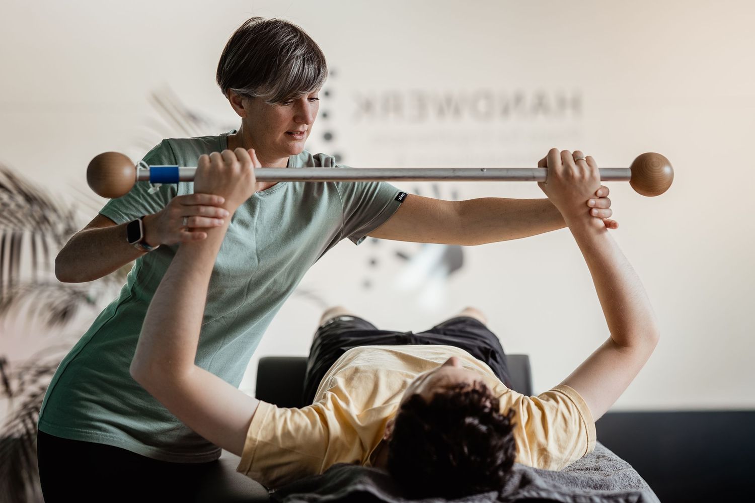 Fotos eines Physiotherapie, fotografiert von Fotografin Christina Förster, Fotograf Bochum