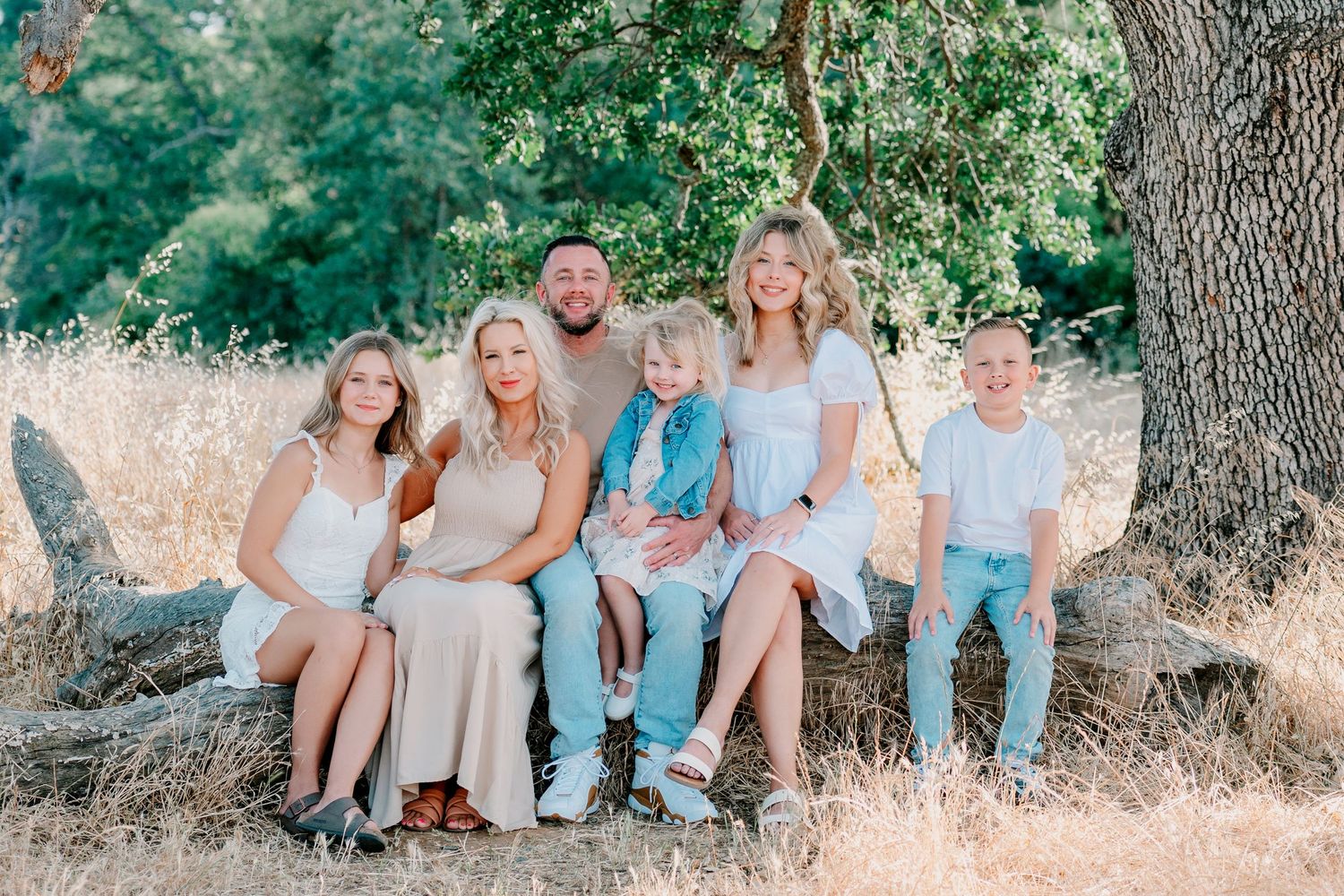 Family photo taken at Norma Hamlin park in Orangevale, CA