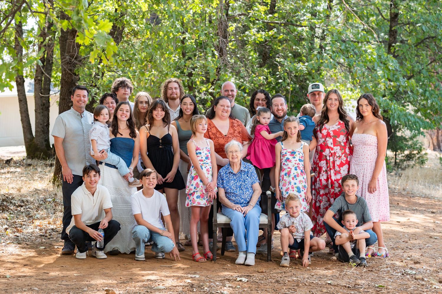 Large Family Reunion photo taken in Nevada City, California