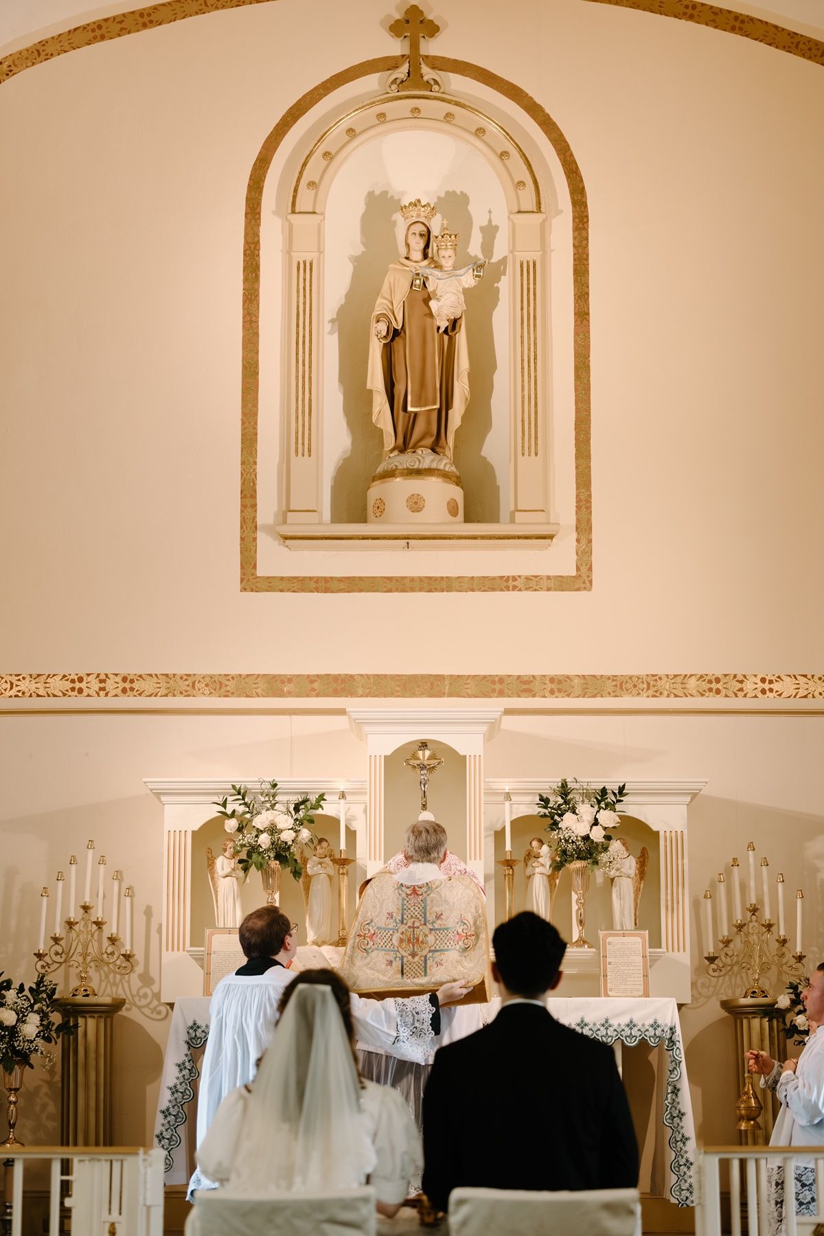 Traditional Latin Mass Wedding at Our Lady of Mount Caramel in Norristown, PA