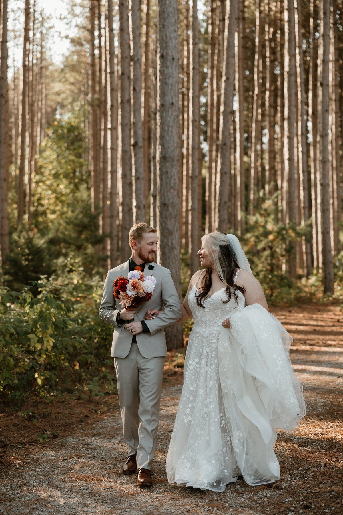 Fall wedding at Pinewood in Minnesota.