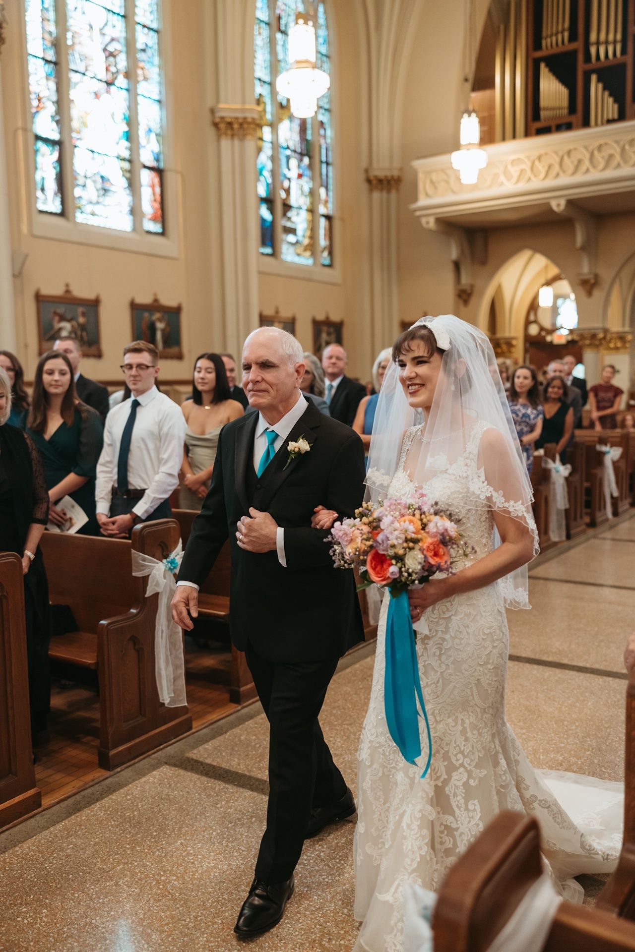 Catholic wedding photographer documenting the Nuptial Mass ceremony