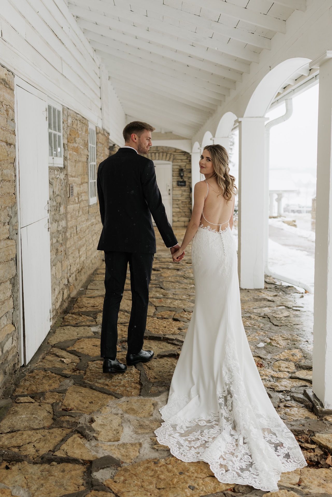 romantic bride and groom portrait in Minneapolis