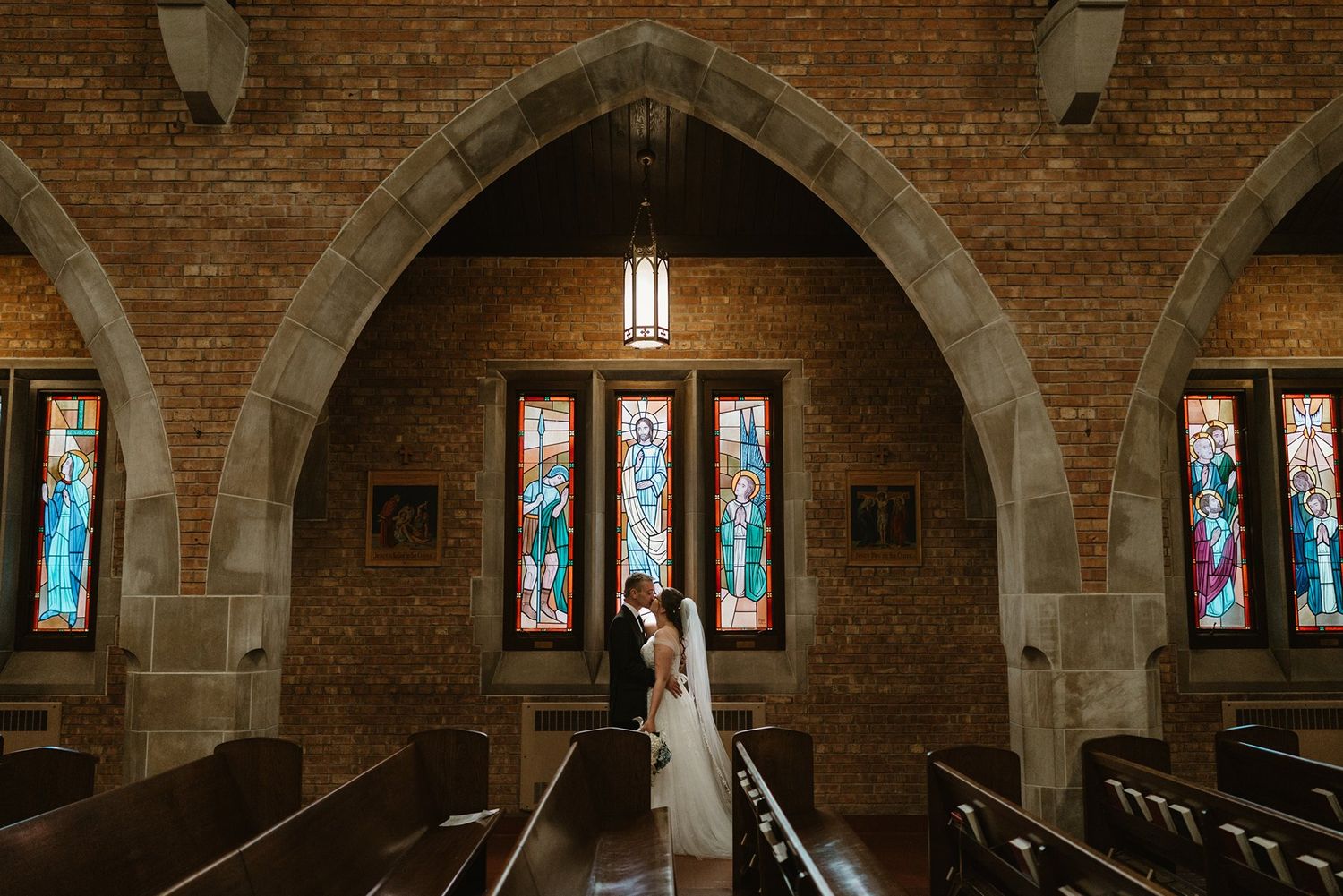 Holy Family Catholic Church Wedding in St. Louis Park with a Shoreview Community Center Reception