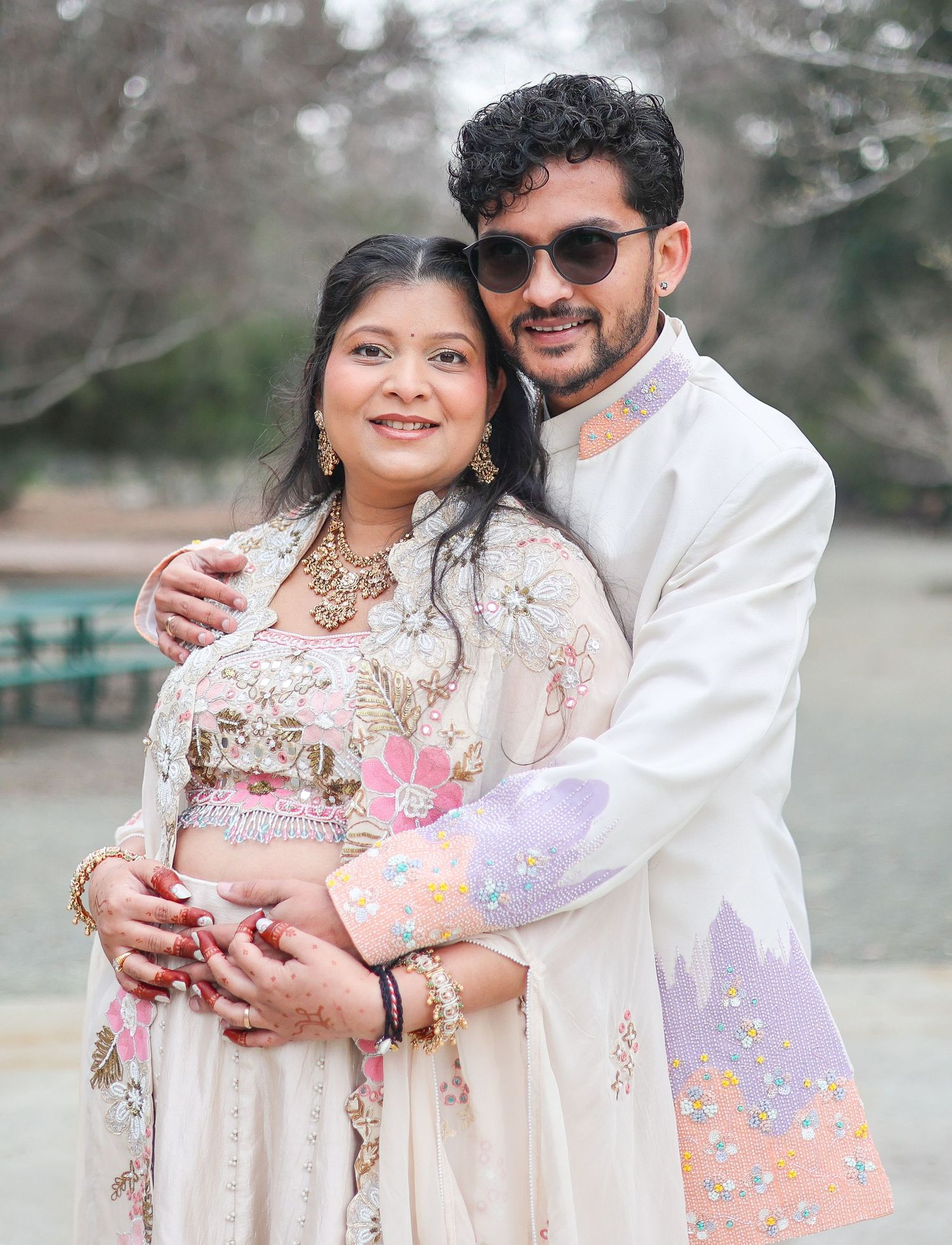A Couple photo captured at a baby shower event by Chehar Lux Studio, preserving joyful moments.