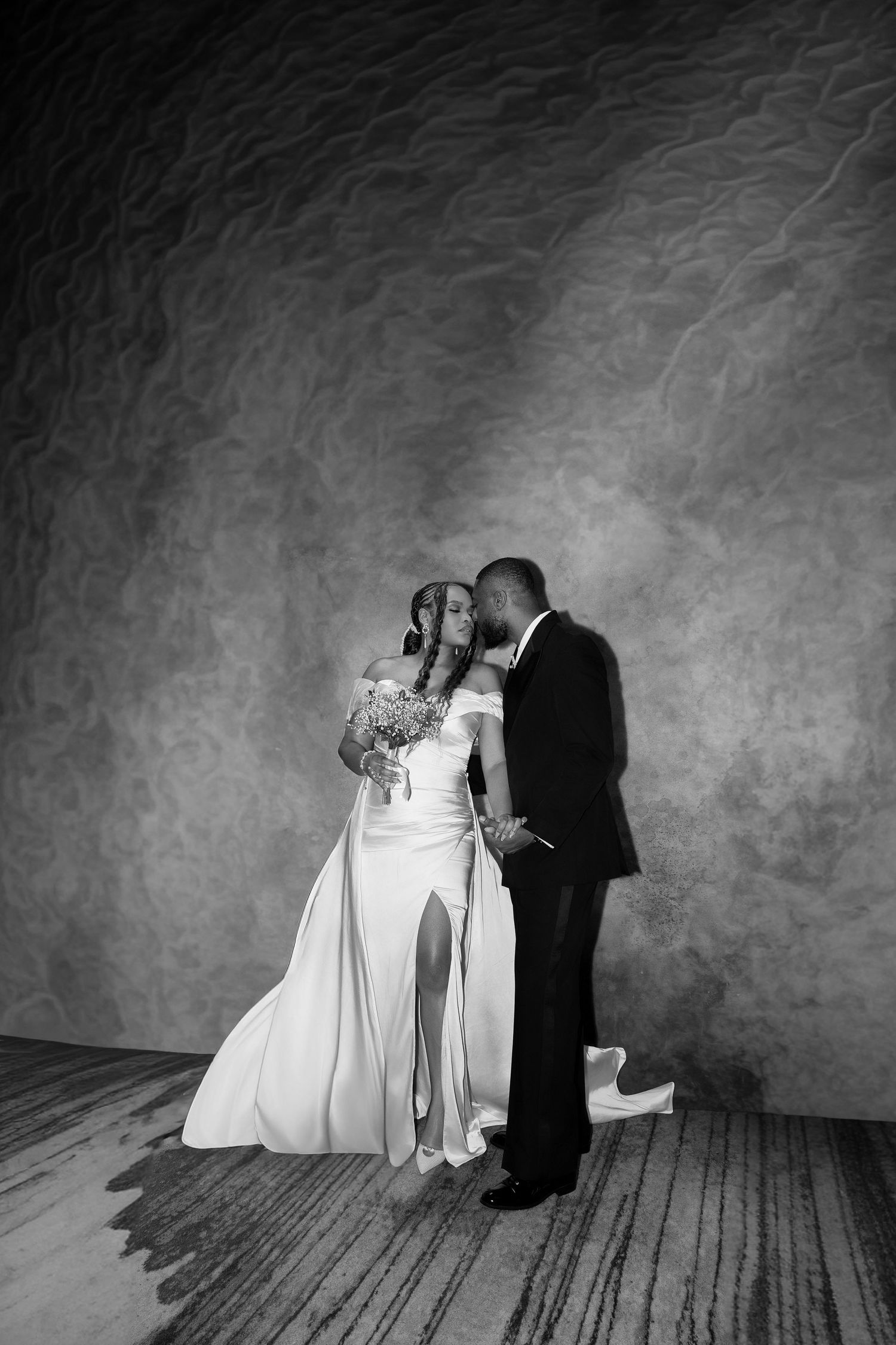 bride and groom on wedding day, photographed by Anny Productions Photography.