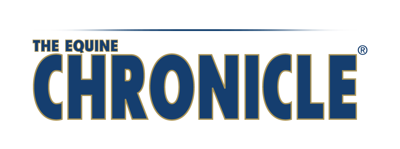 The Equine Chronicle equestrian magazine logo in bold navy blue text.