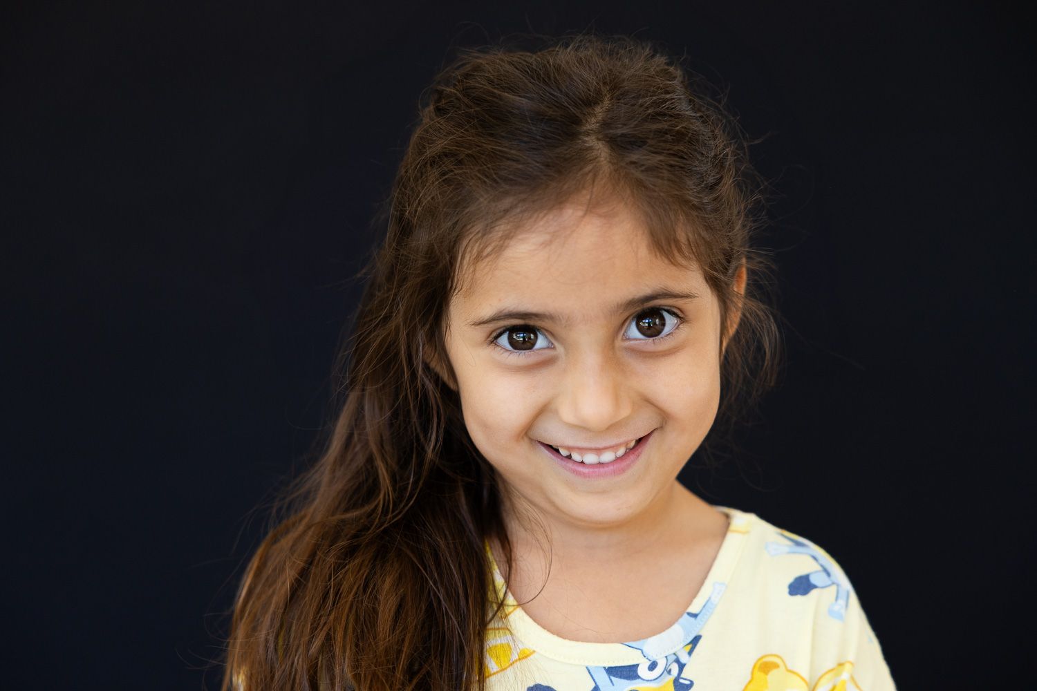 A school portrait of a young girl in the Bay Area