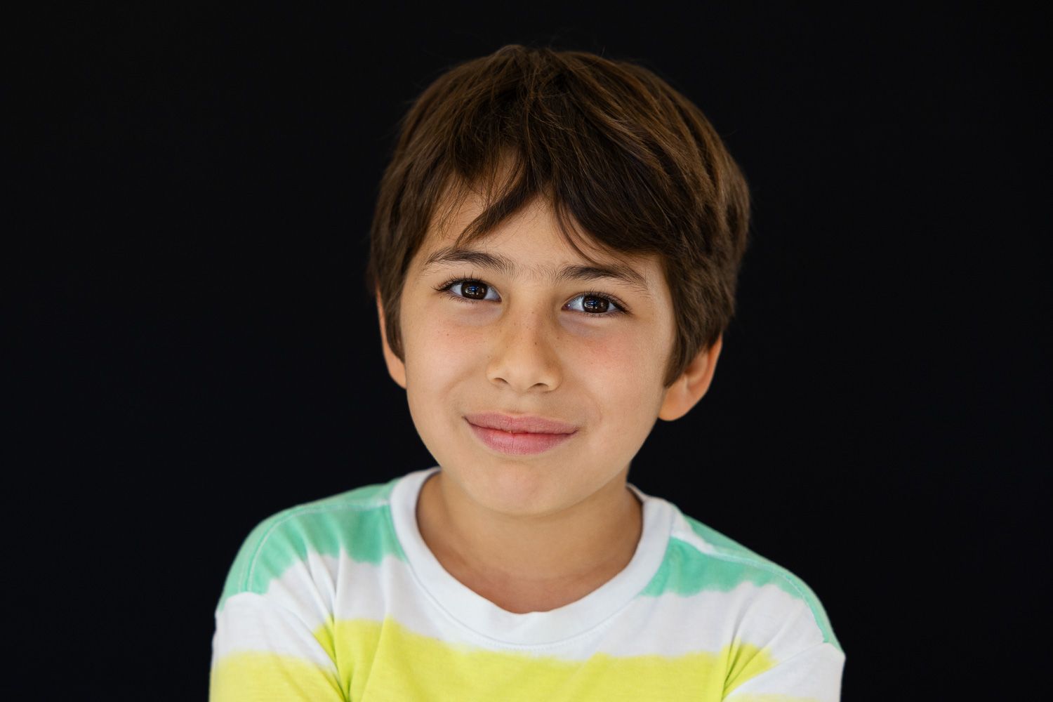 A school portrait of a young boy in the Bay Area
