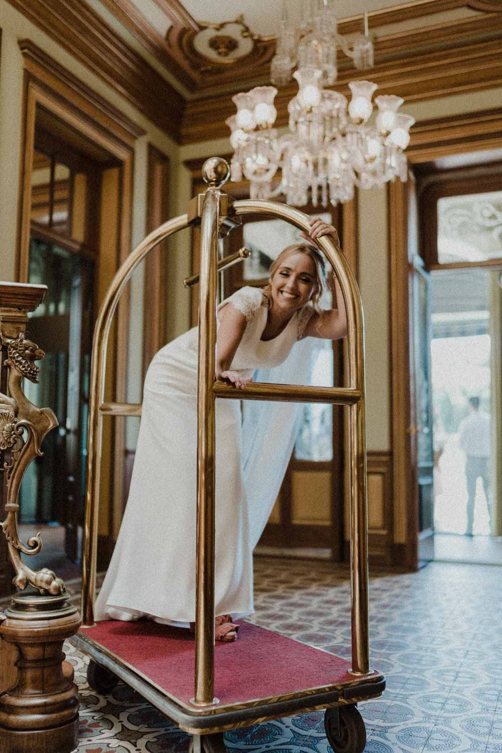 bride portrait hotel lobby villa foz porto
