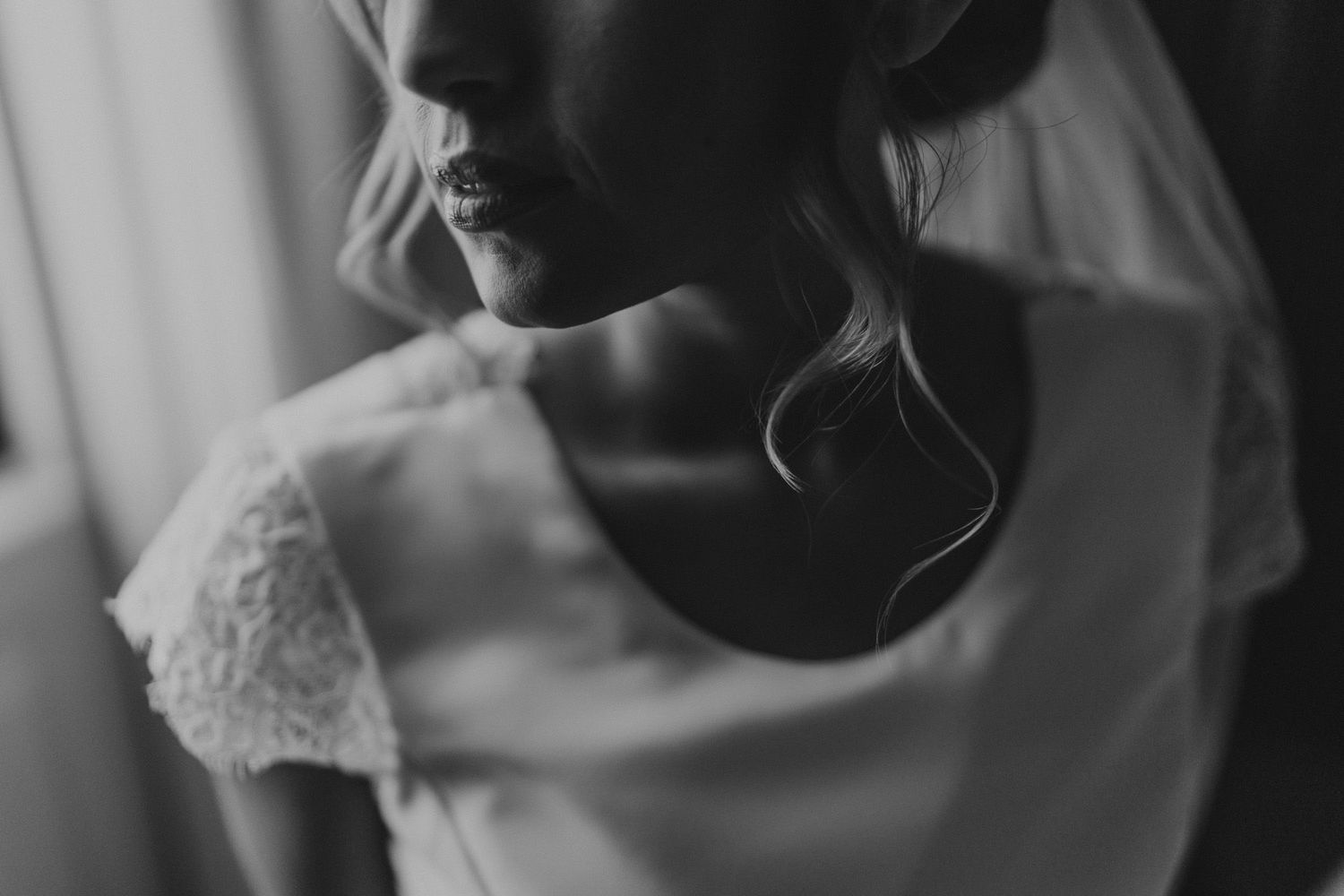 San Diego wedding videographer - cinematic bridal portrait with intimate documentary style