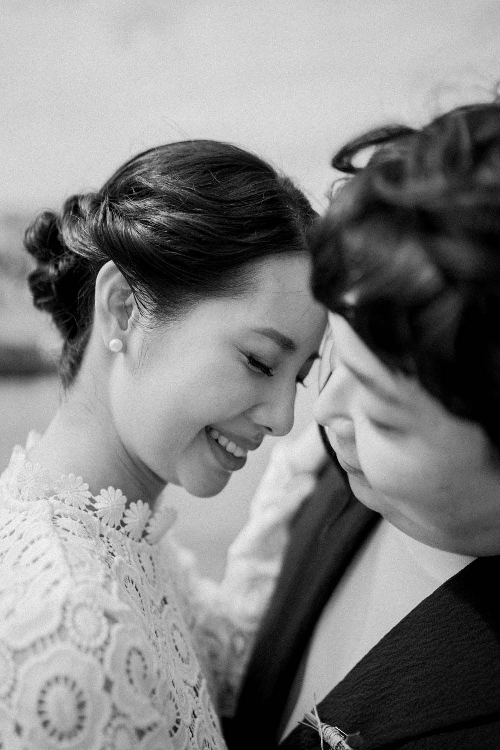 intimate elopement in portugal couple close up