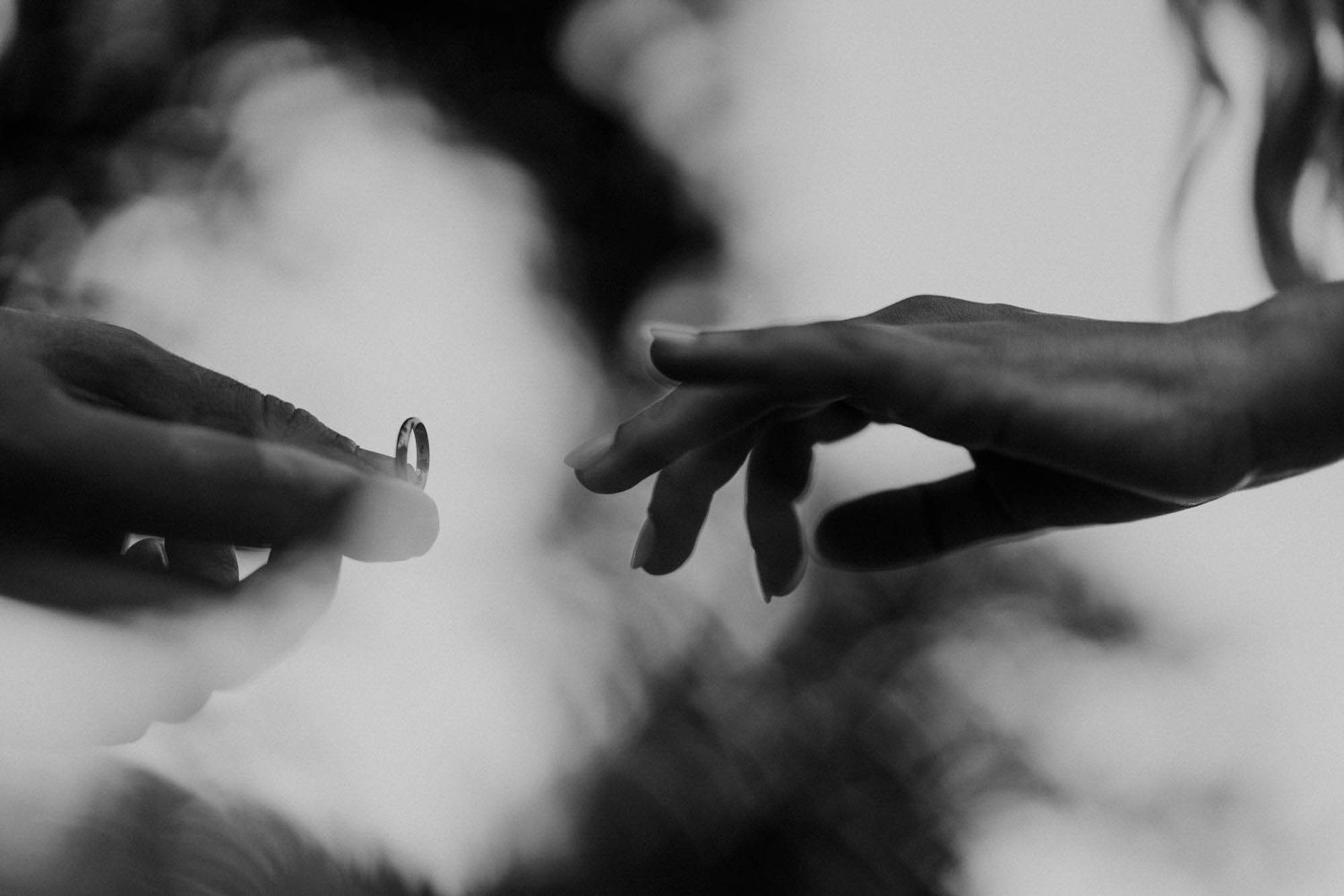 wedding rings exchange during quinta da eira civil ceremony penafiel portugal