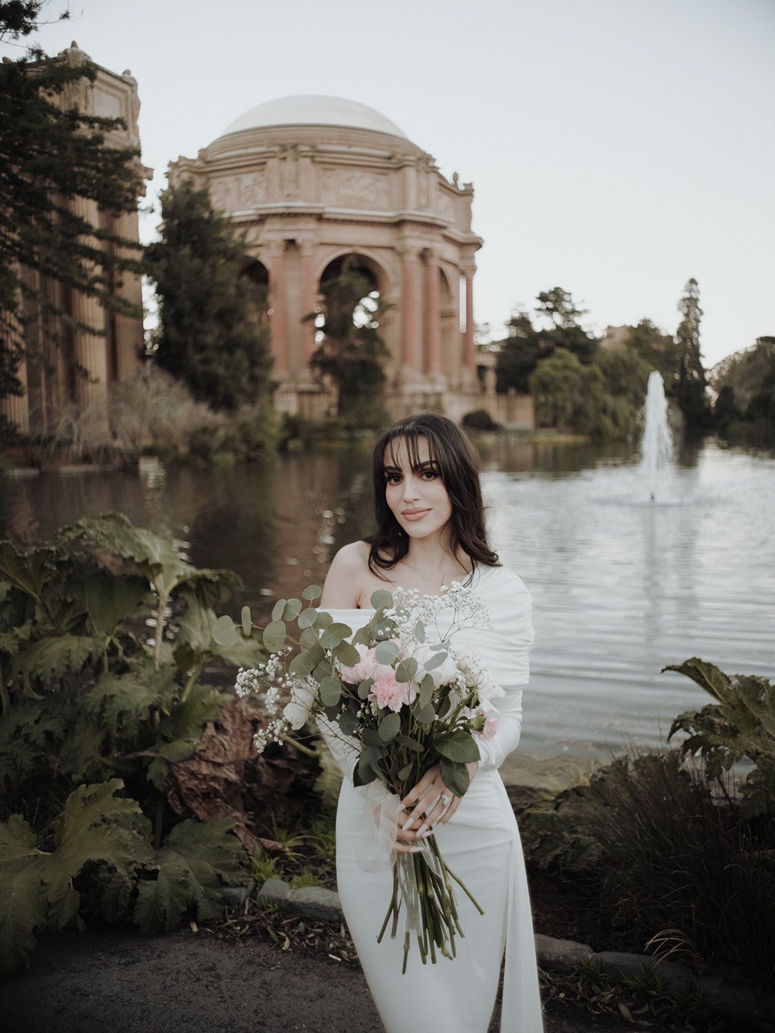 los angeles intimate wedding portrait couple outdoors california