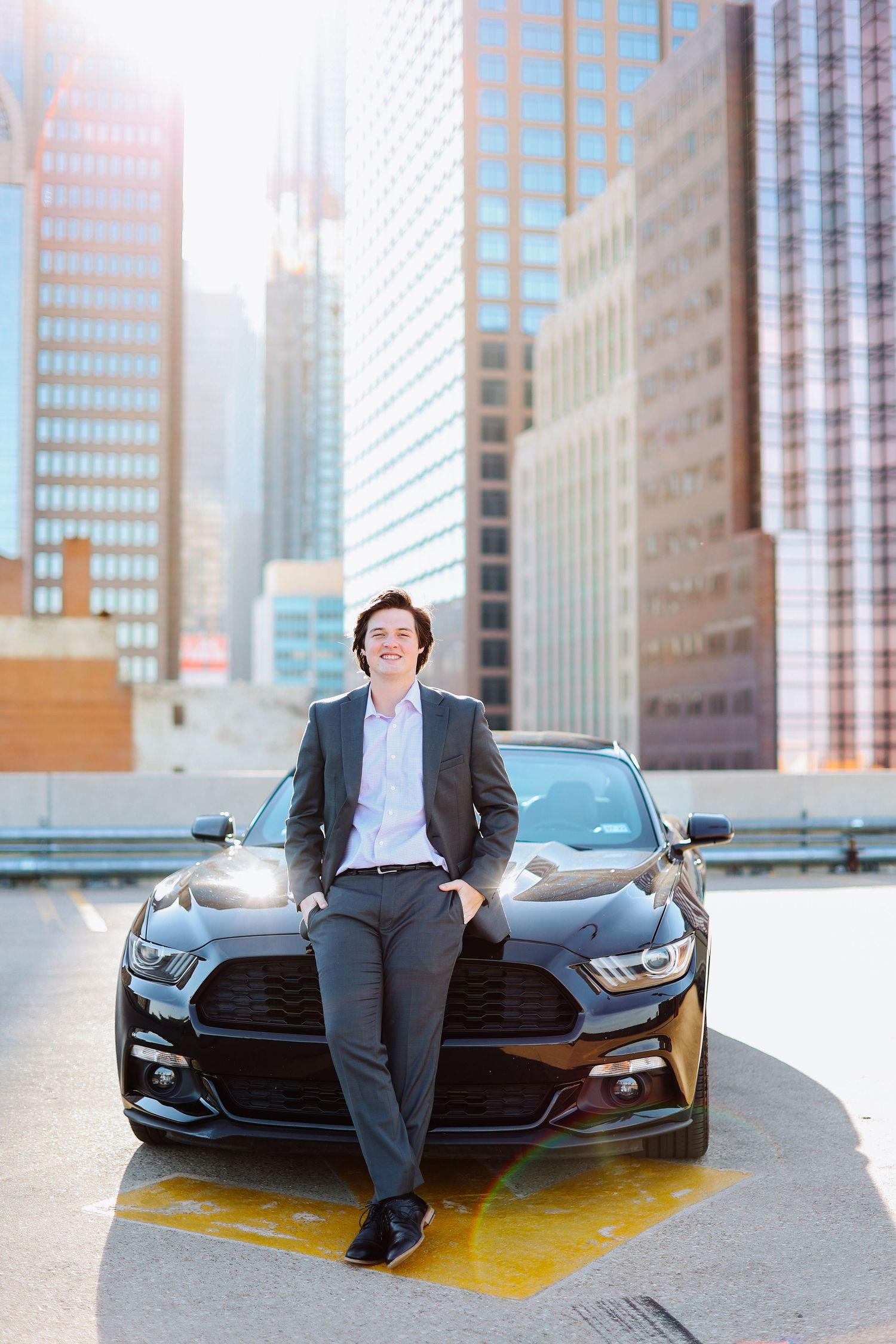 Downtown Dallas senior photos featuring timeless, modern portraits captured by a DFW senior photographer in Highland Park, Texas.