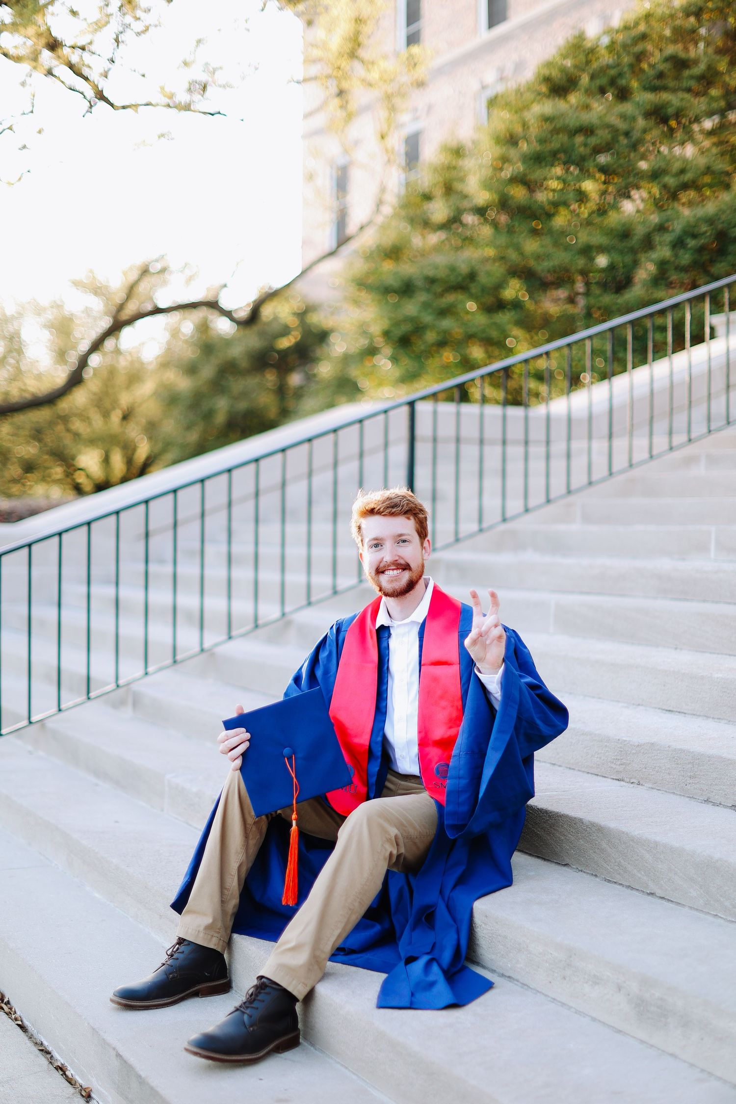 SMU senior photos featuring timeless, modern portraits captured by a DFW senior photographer in Highland Park, Texas.