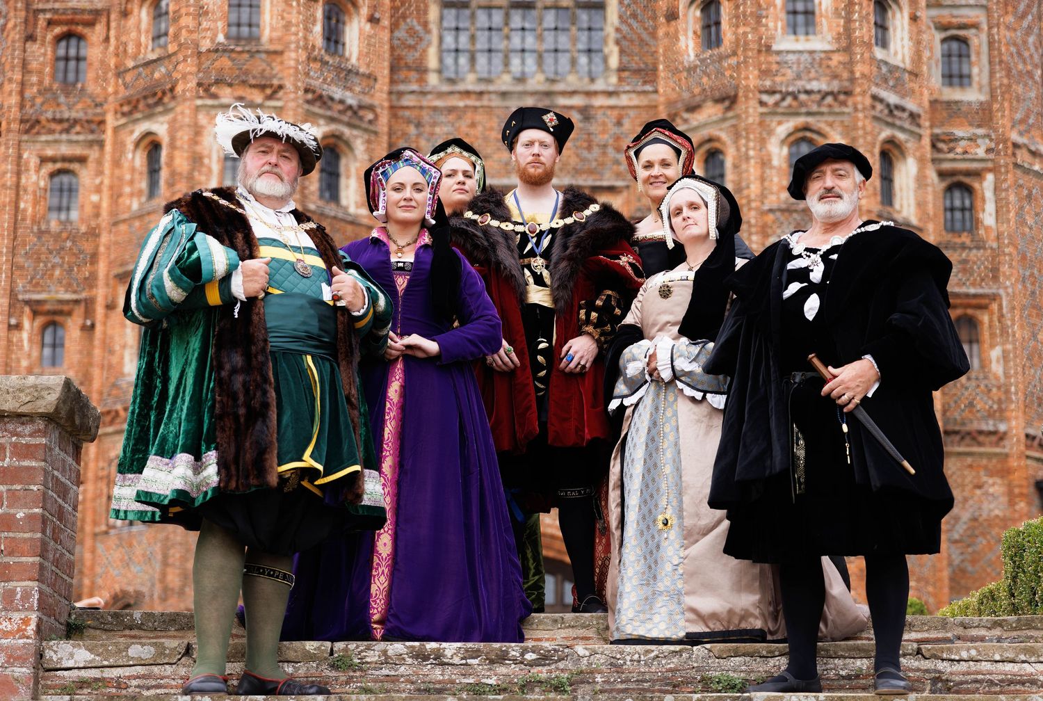 Group in Tudor costume, Layer Marney Tower