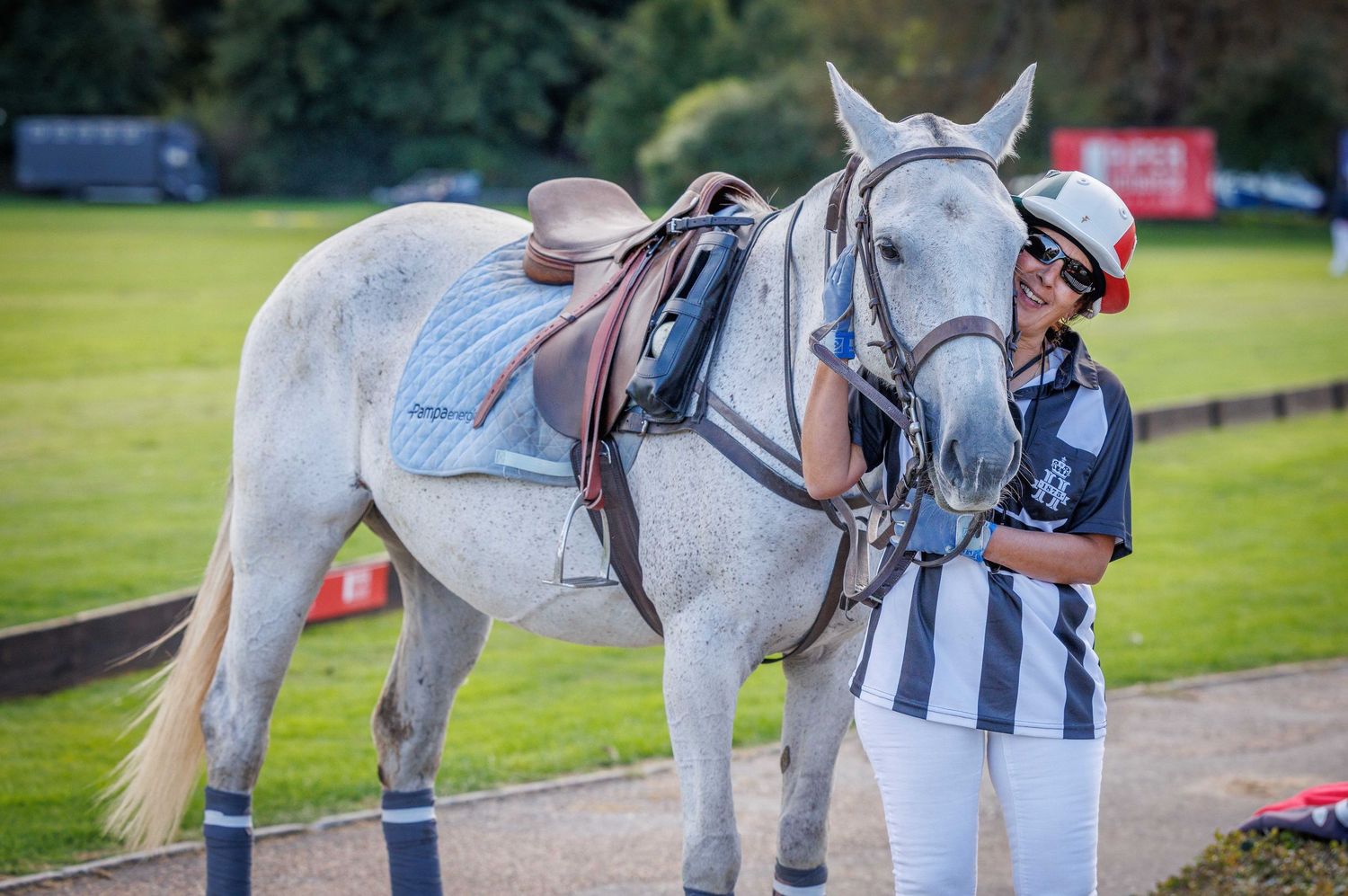 A polo player and her pony