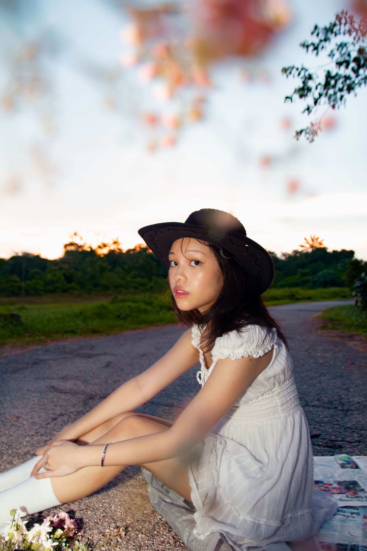 cowgirl with a cowboy hat