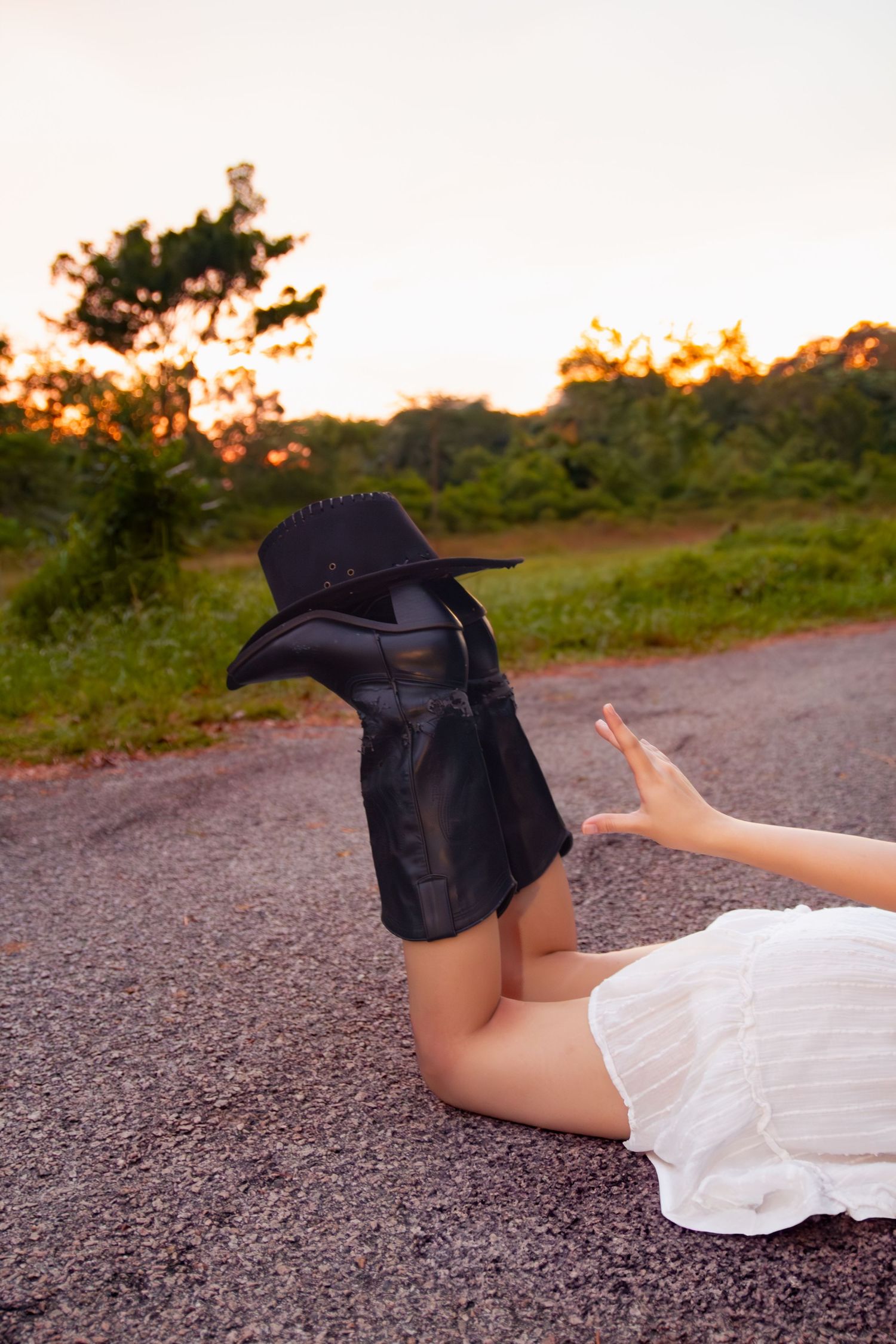 cowboy boots and hat