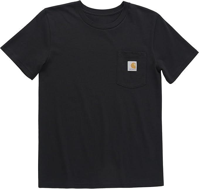 Black Carhartt pocket t-shirt with signature brand patch.
