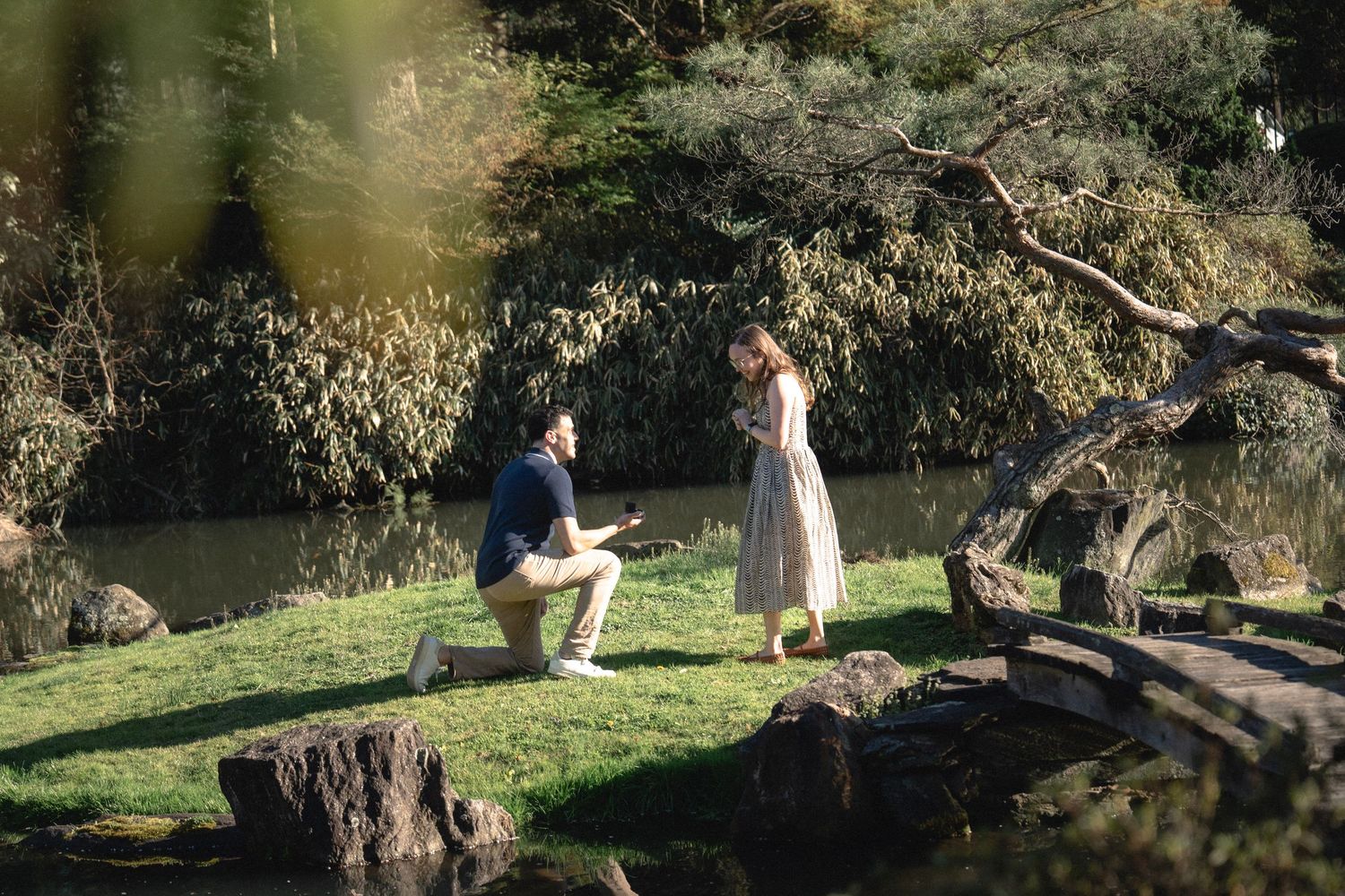 surprise proposal at Shofuso in Philadelphia