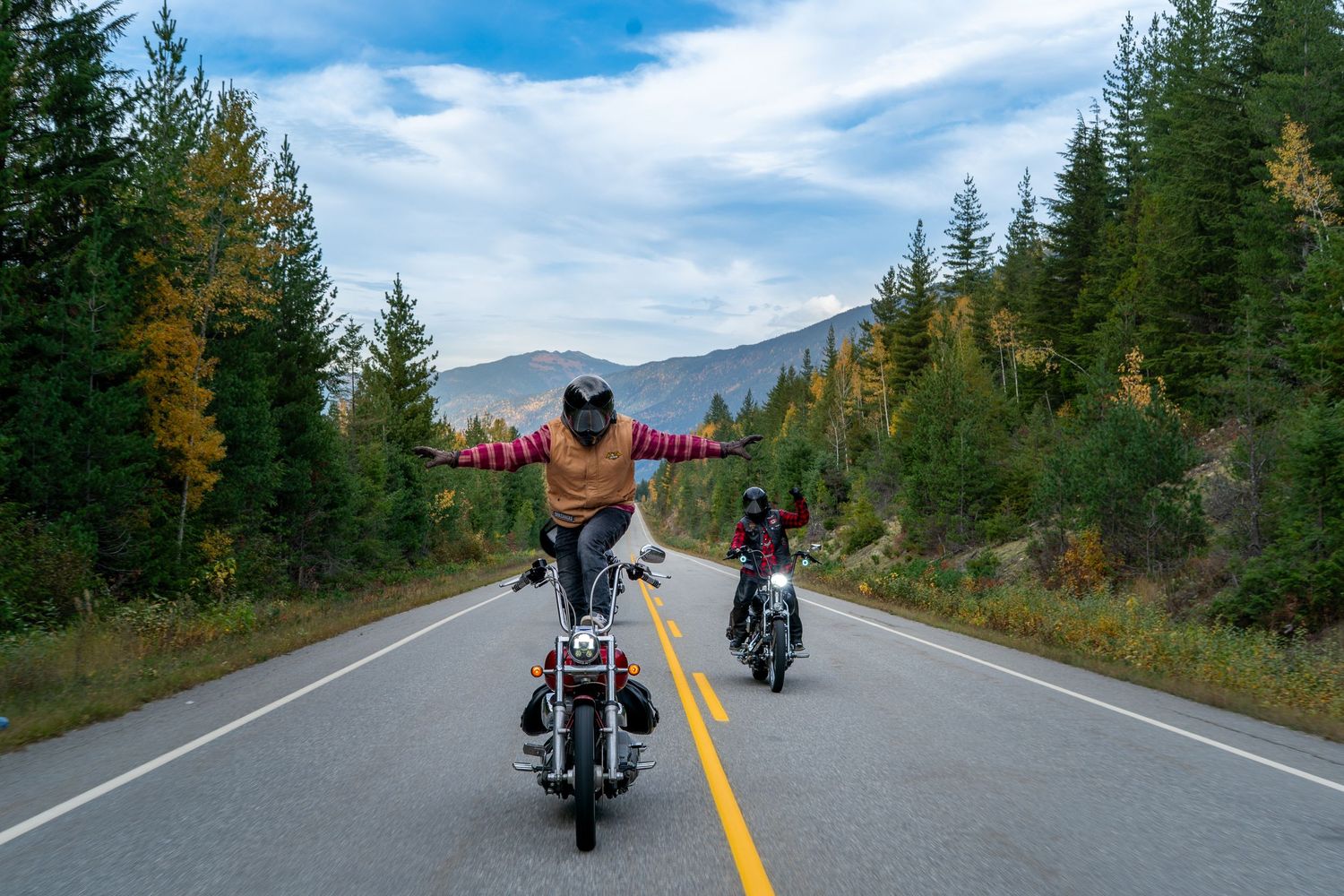 Harley Davidson motorcycles surfing