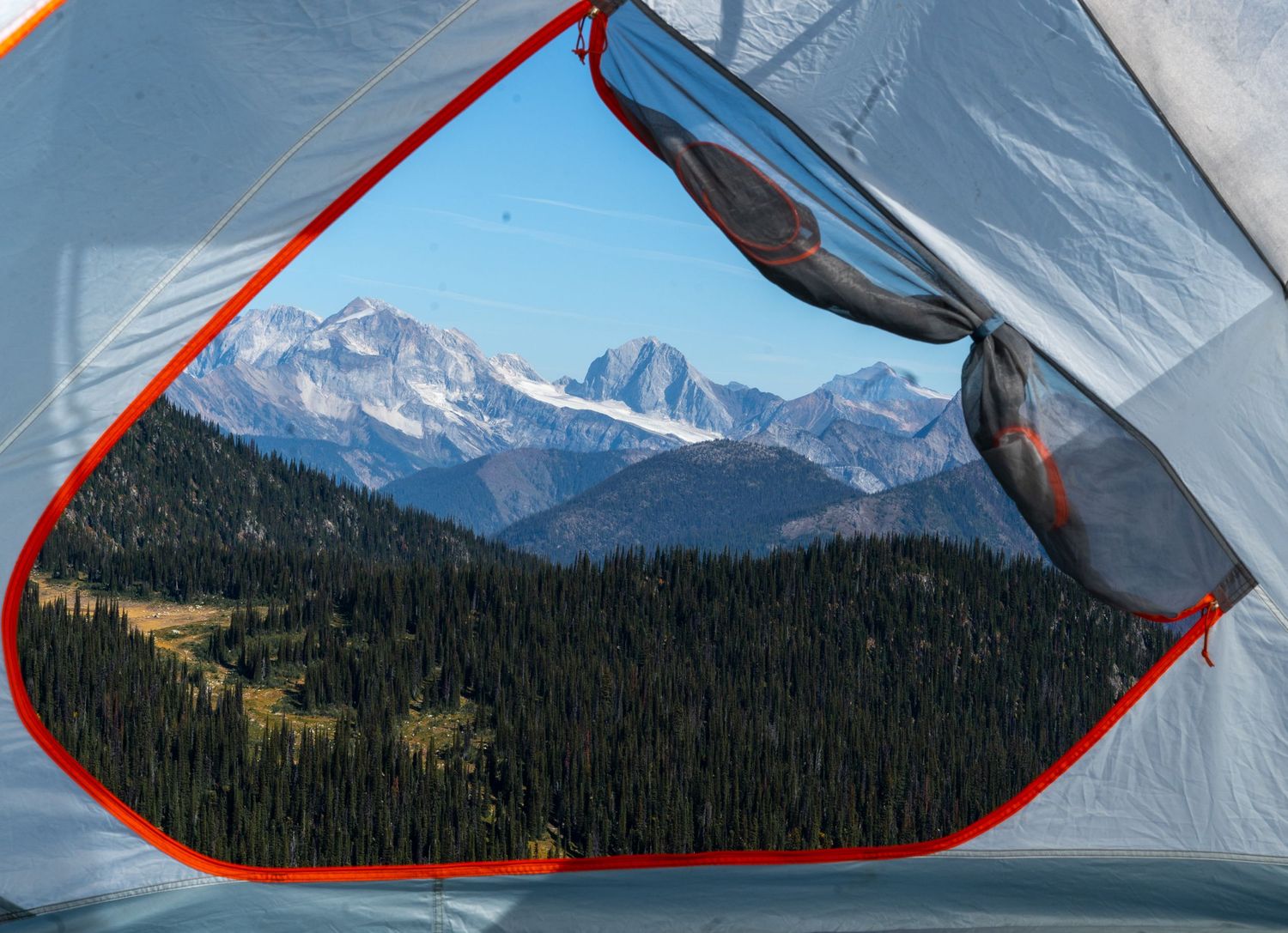camping revelstoke mountains MEC tent