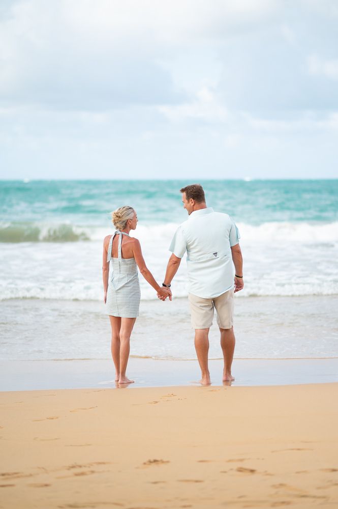 couple holding hand in Puerto Rico Playa azul Luquillo