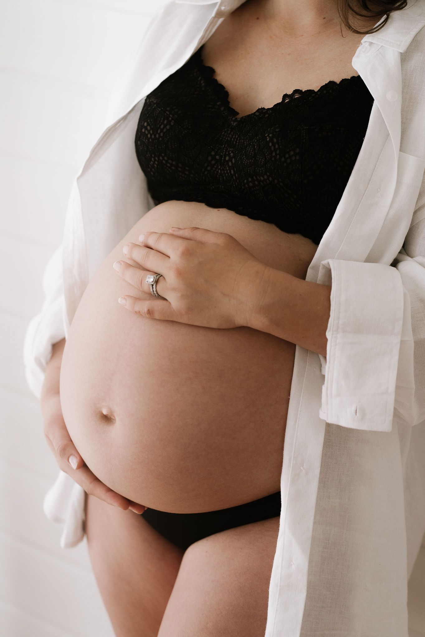 close up of baby belly