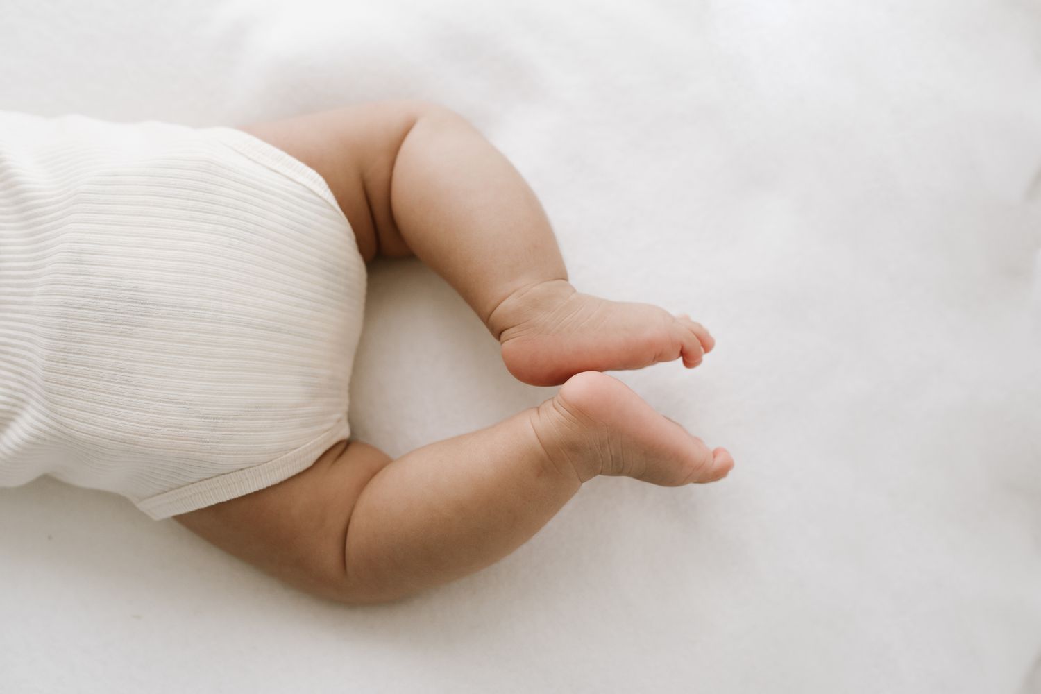 close up of baby toes