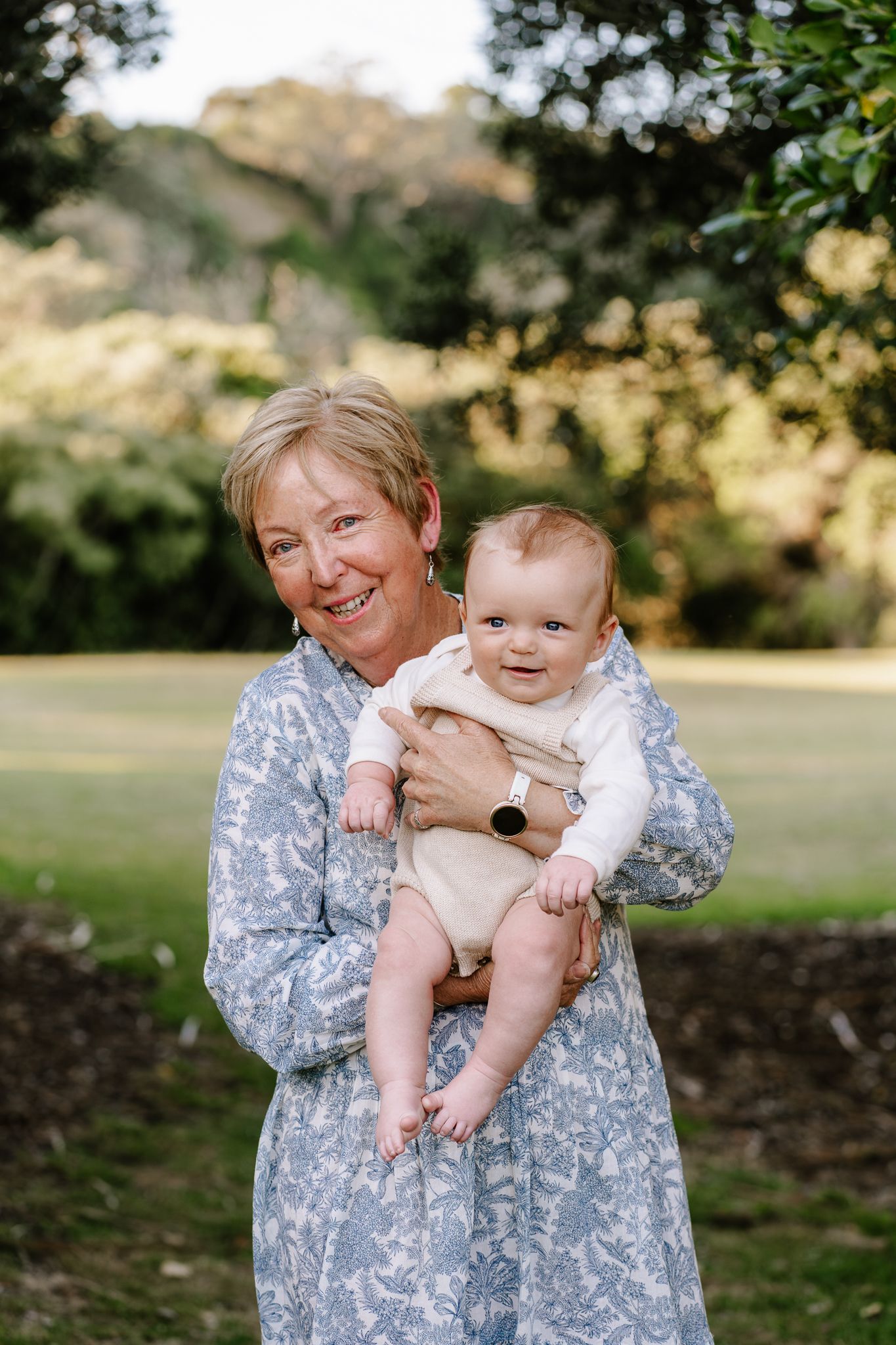family photo session of grandma holding grandson