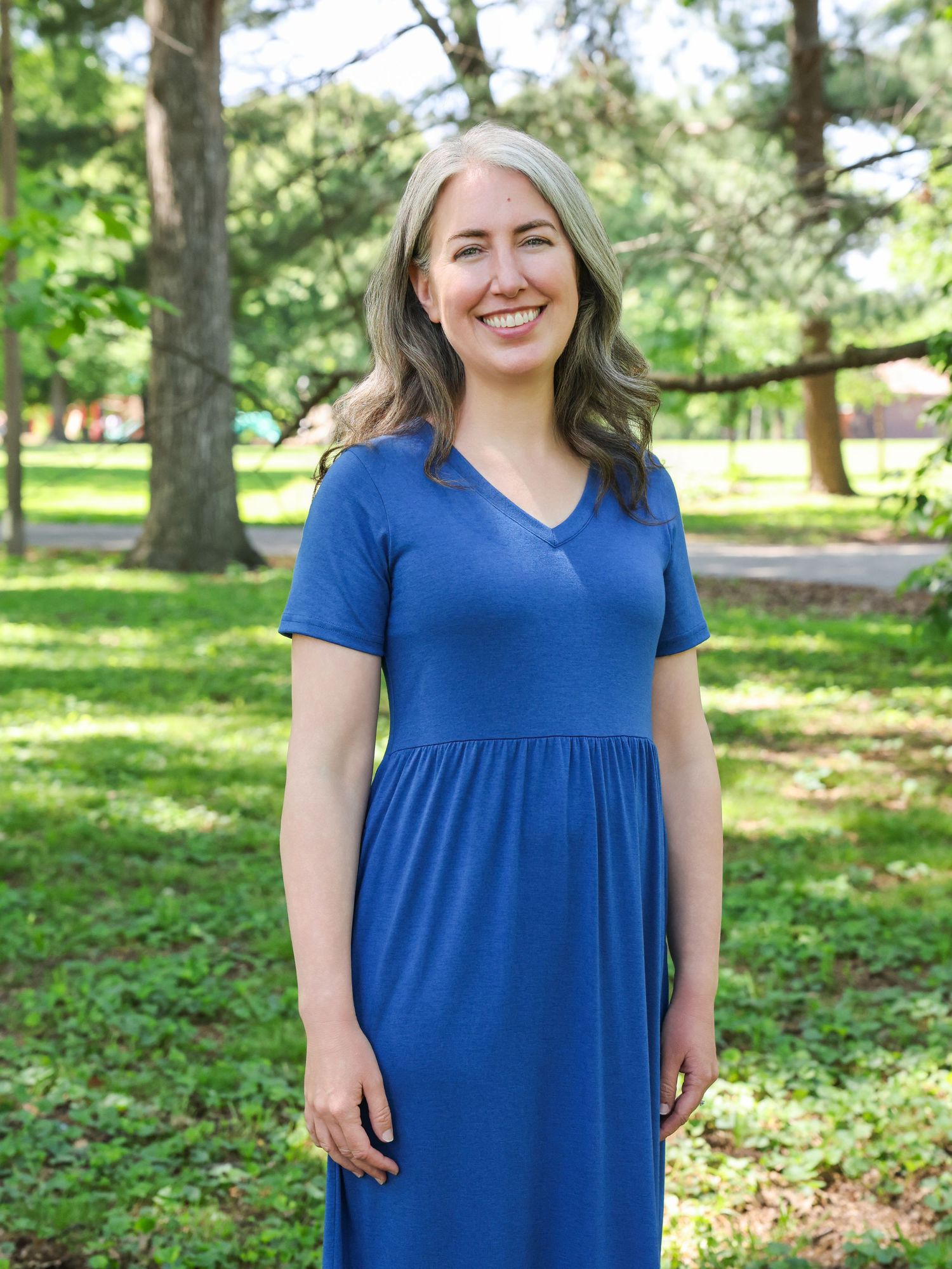 Boudoir by Bri photoshoot of small business branding and headshots for postpartum doula and lactation counselor, outdoor, happy and smiling
