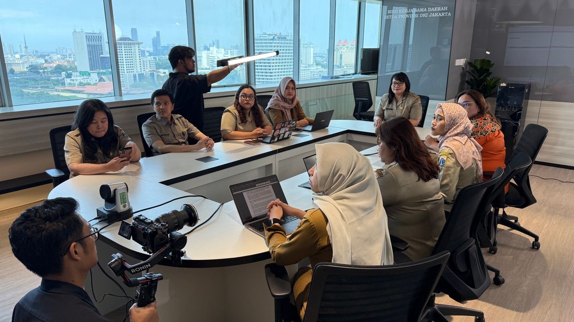 production shoot in a meeting room