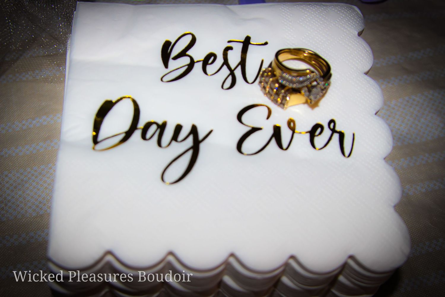 Rings and napkin
