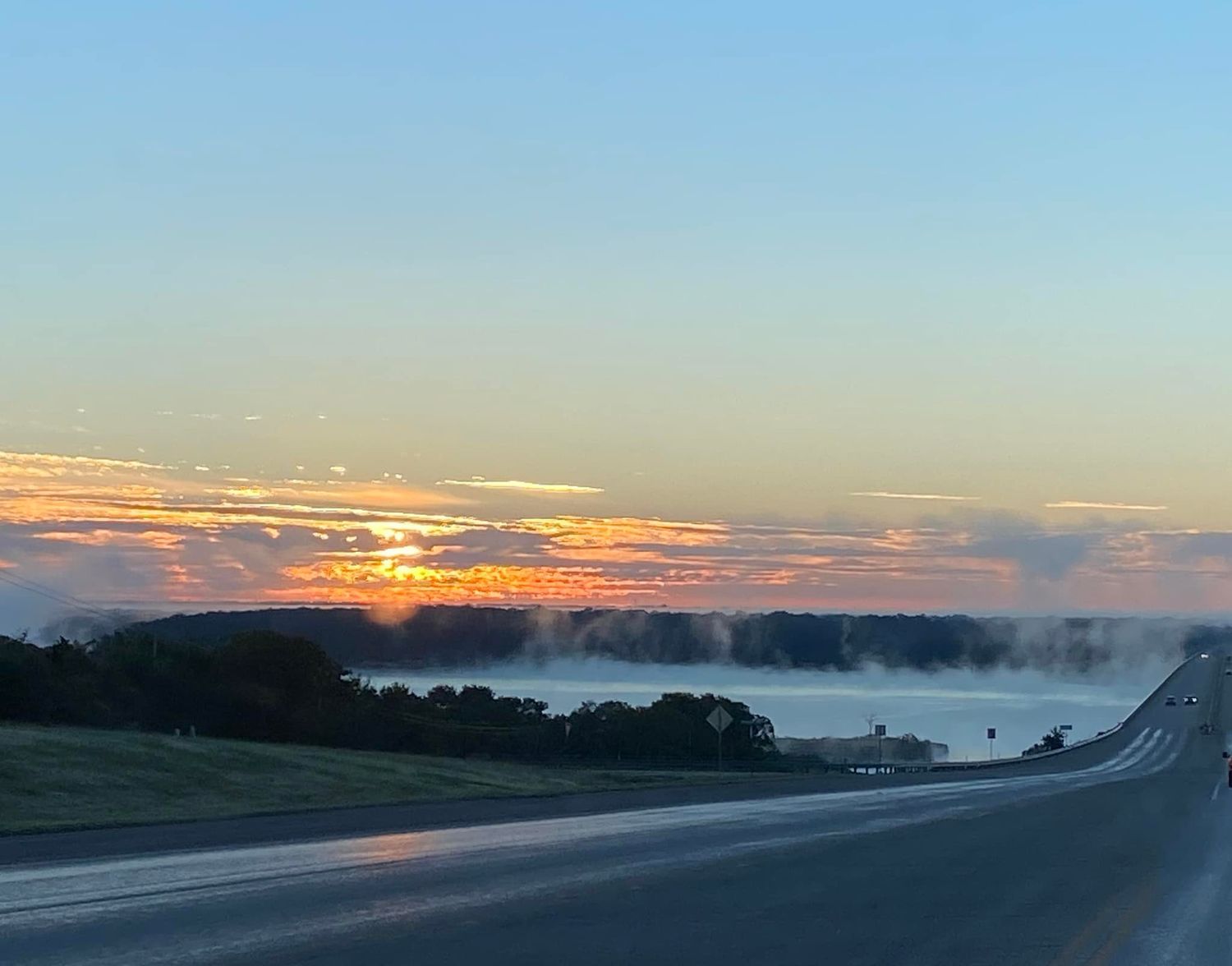 Sunrise and fog