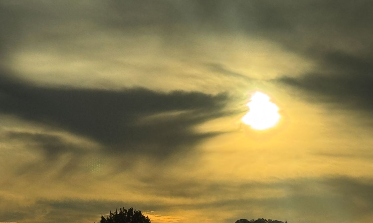 The wind was doing something while the sun was trying to come out, made this picture look wicked