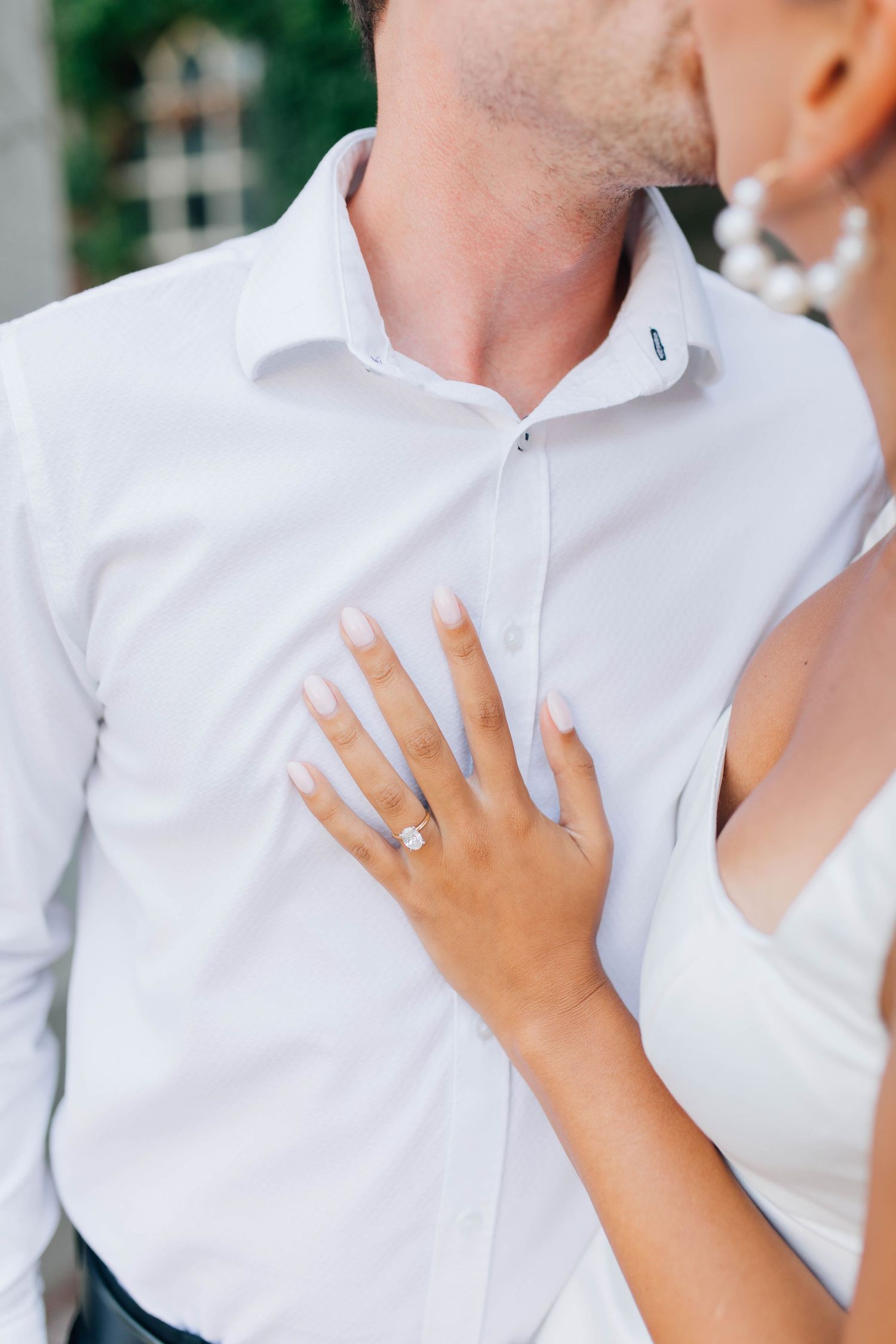 Close up ring shot during an engagement session in London Ontario