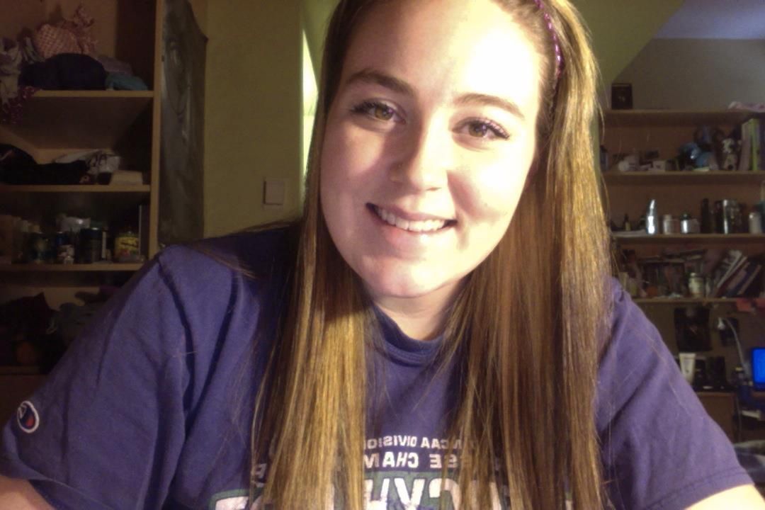 Hanging out in my dorm room!
