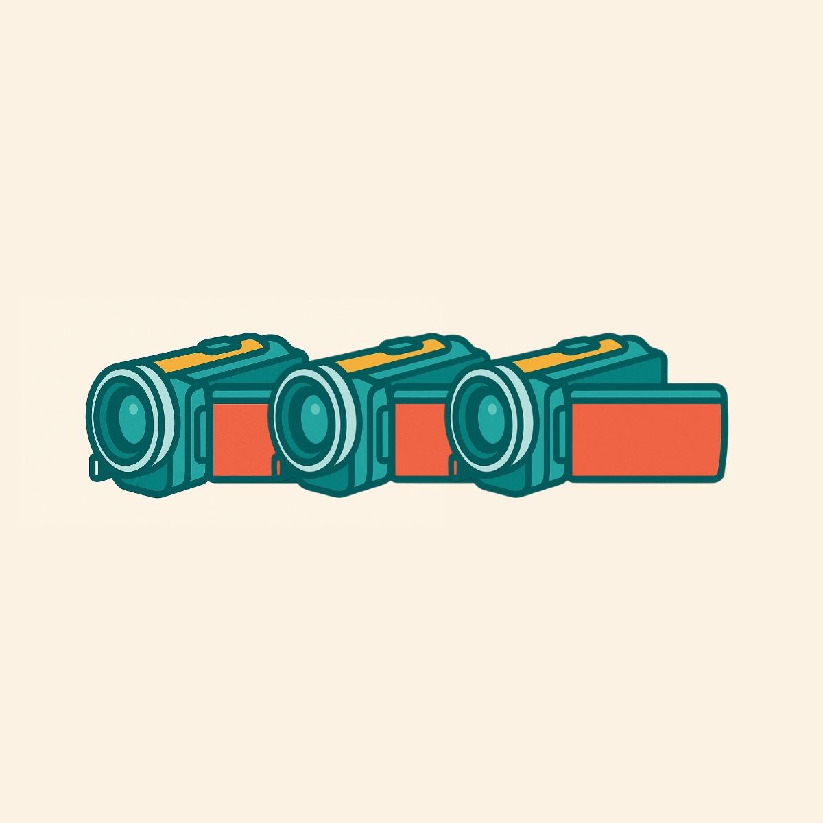 3 Camera hire for DIY wedding video magic with retro camcorder camera hire