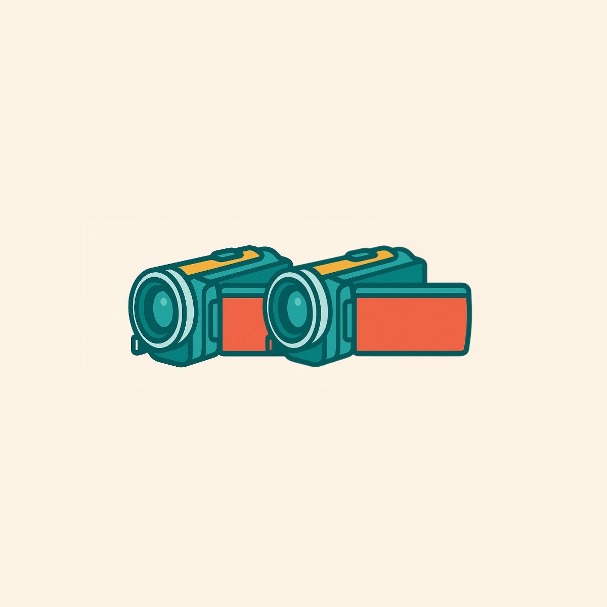 2 Camera hire for DIY wedding video magic with retro camcorder camera hire