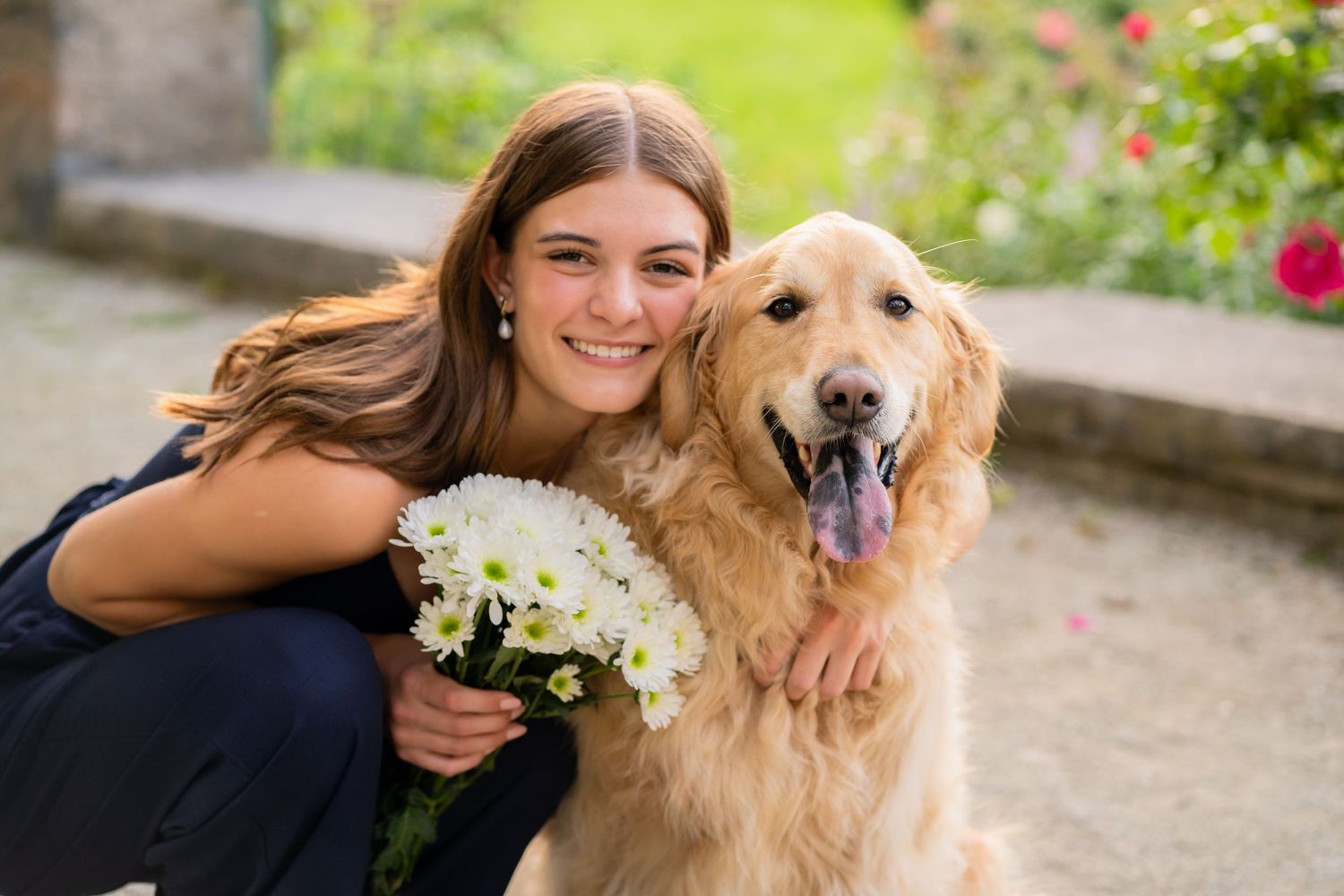 Boerner Botanical Garden Senior portraits Milwaukee wisconsin best senior photographer dog photography flowers Hales corners Whitnall park