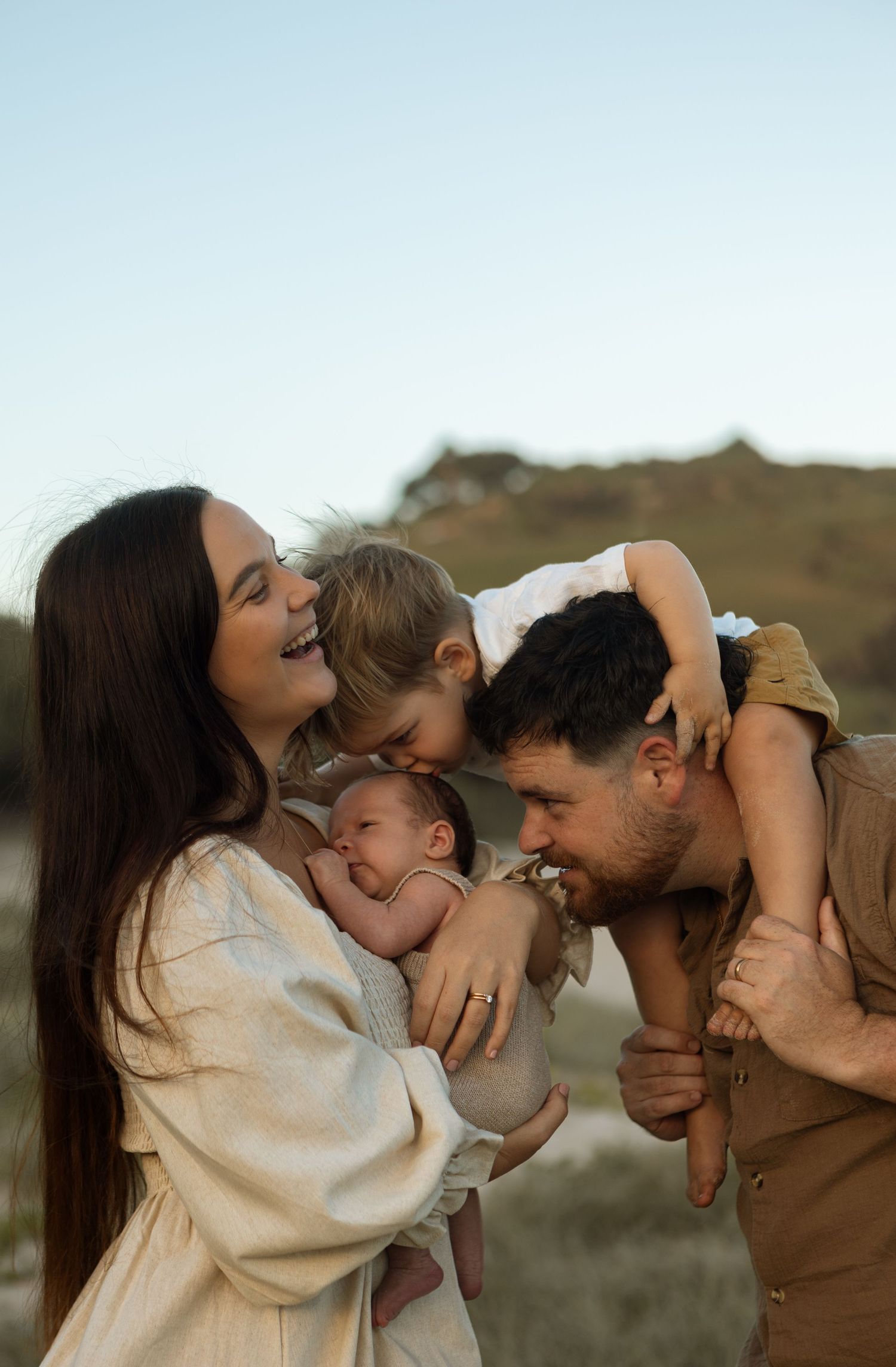 Family Beach Photography, Newborn Beach Shoot