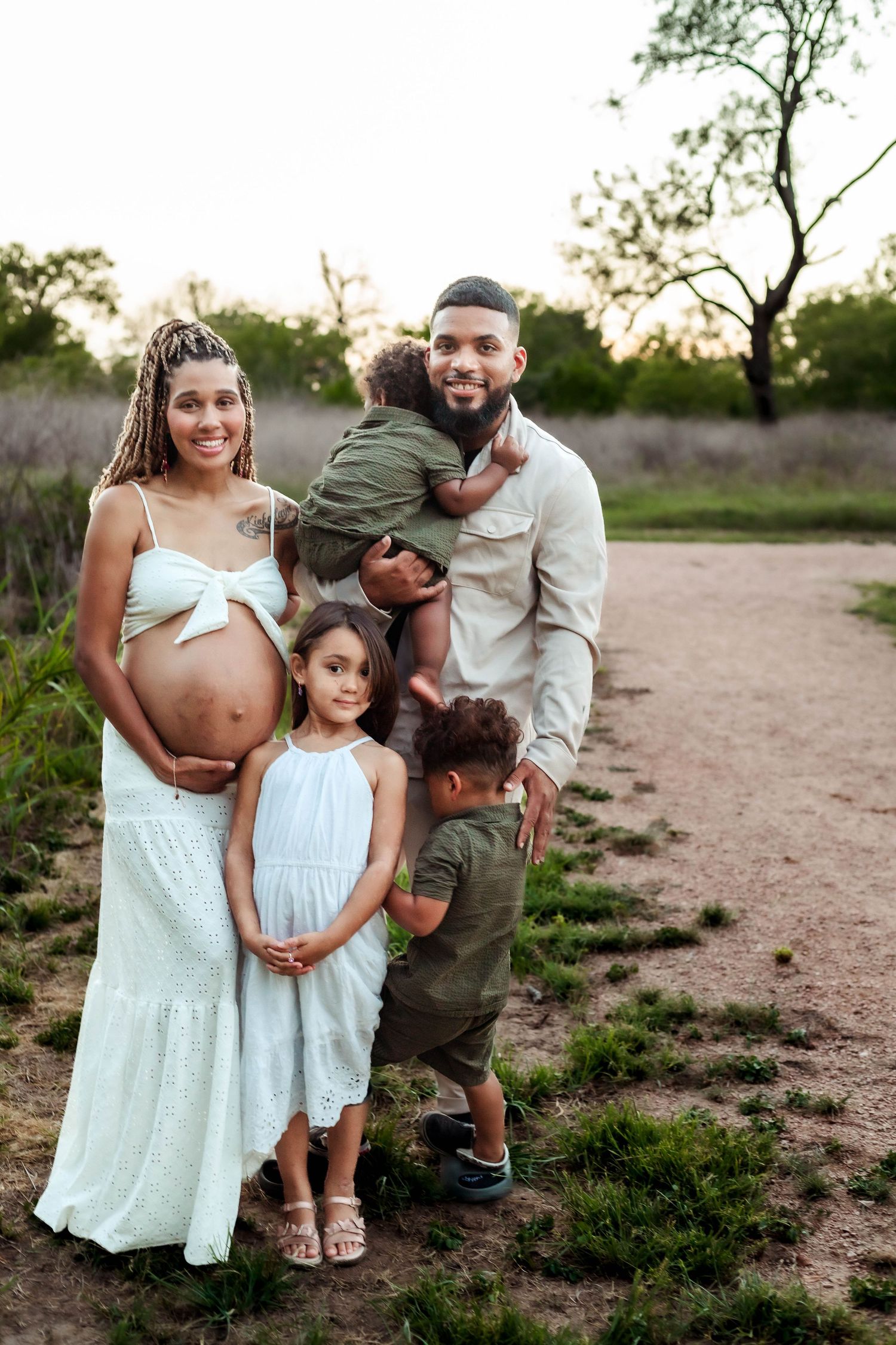 Family photo during maternity session