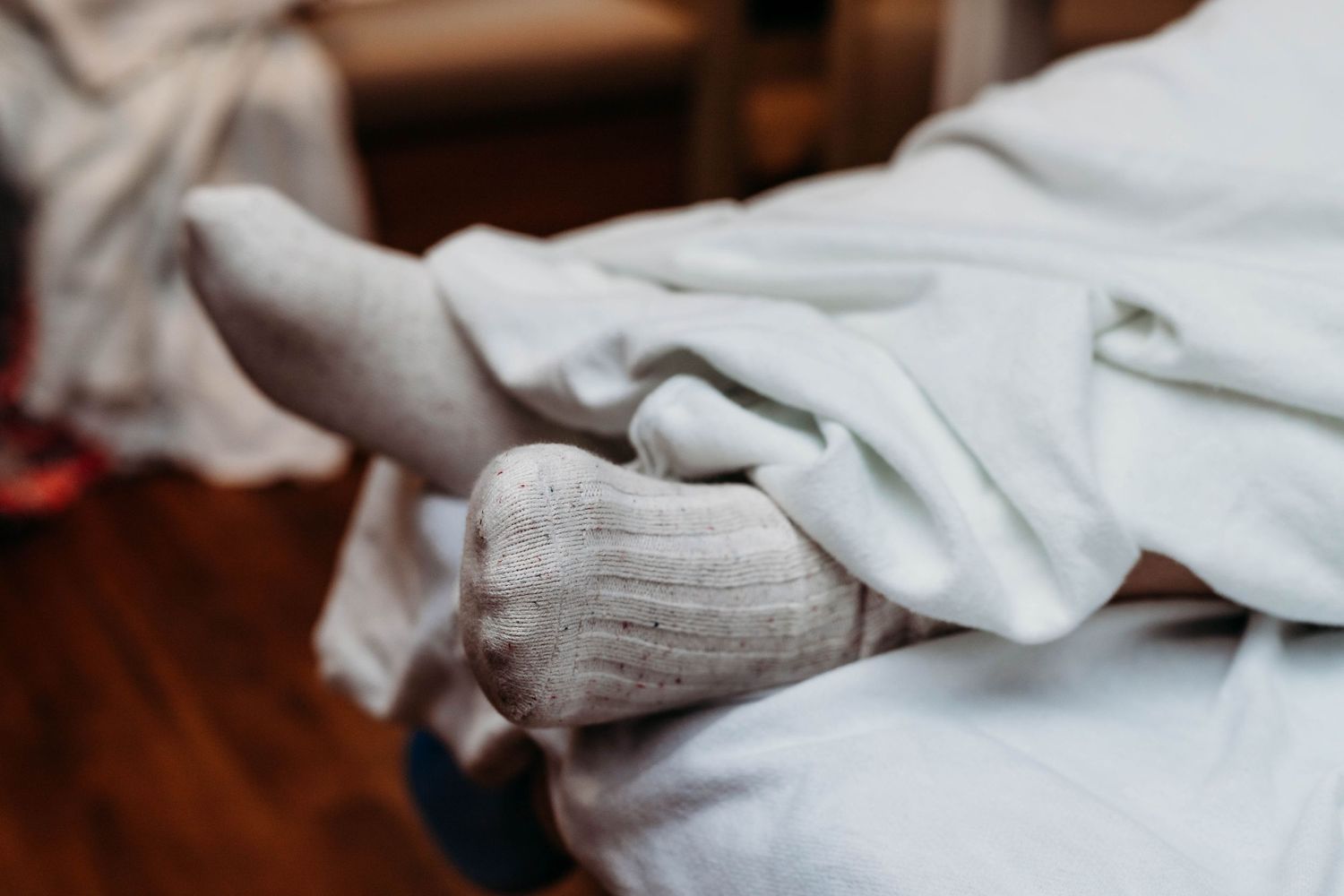 Socks on a laboring mother