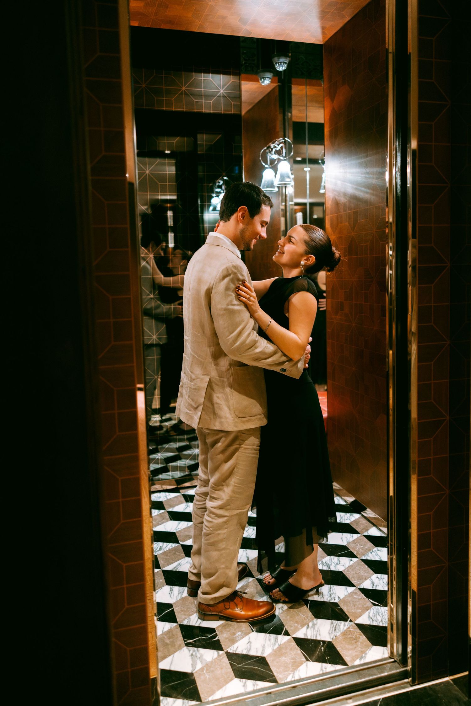Romantic couple sharing an intimate moment in Rosewood Hong Kong. Pre Wedding in Hong Kong. Surprise proposal in Hong Kong